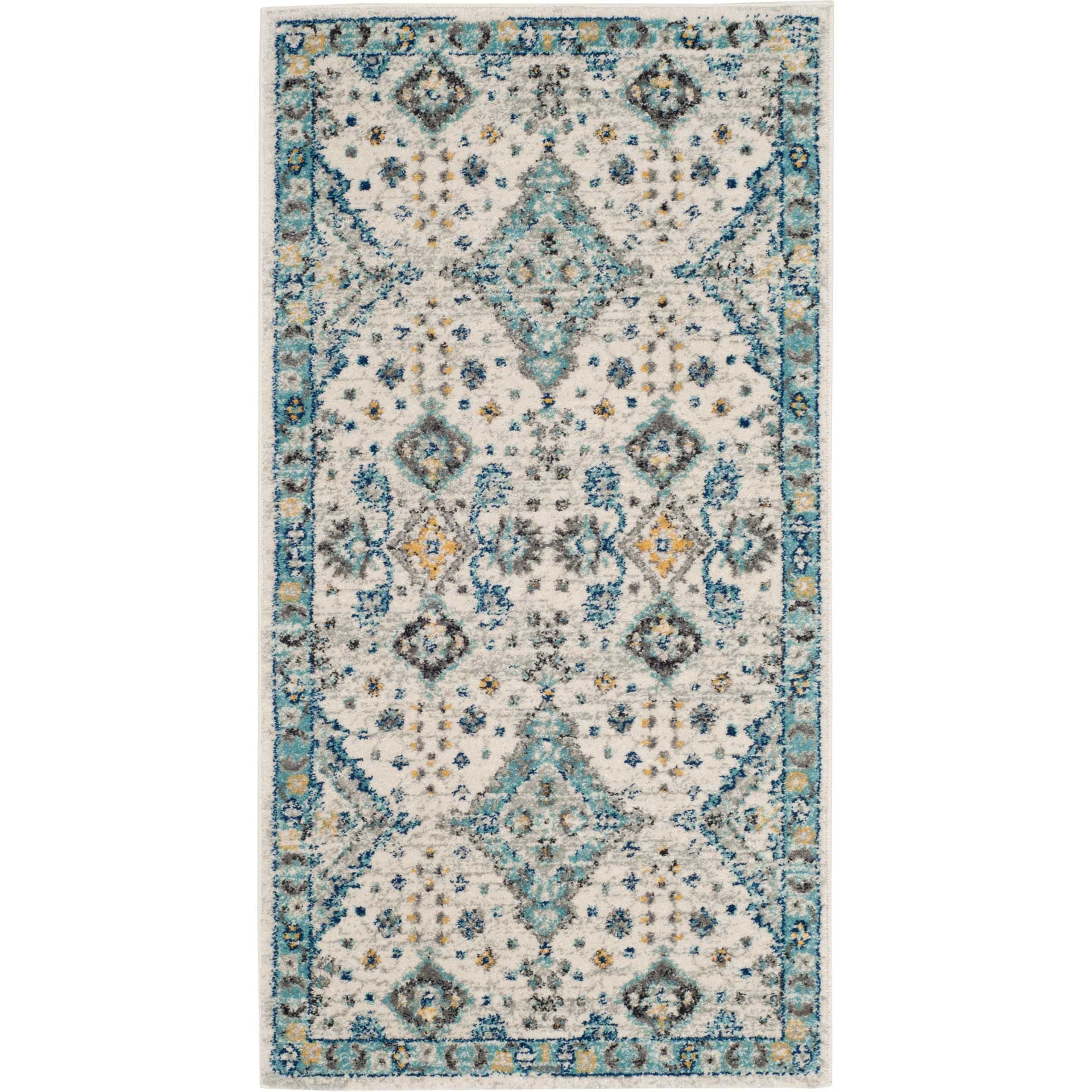 Evoke Ivory/Light Blue Area Rug - Image 5