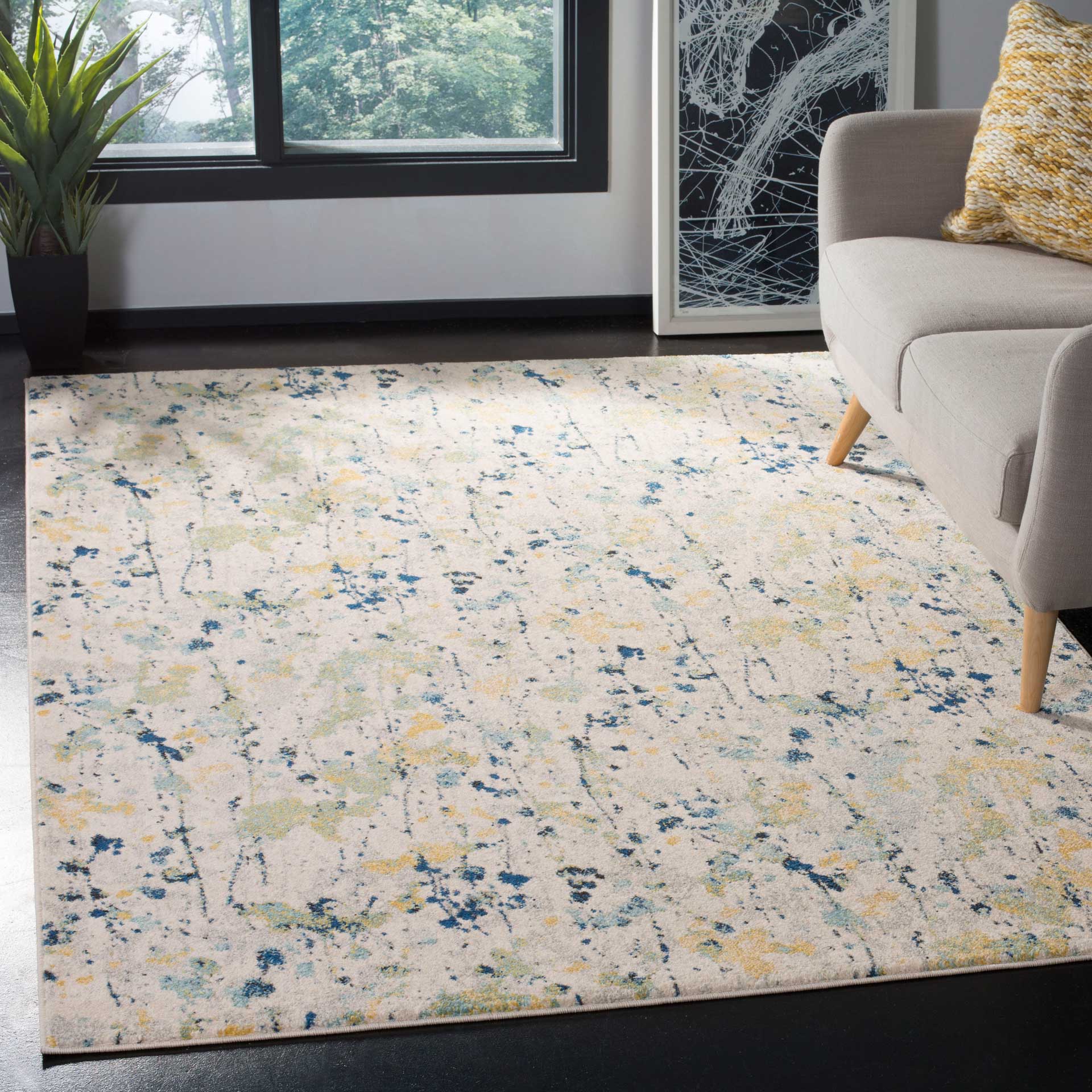 Evoke Ivory/Yellow Area Rug - Image 5