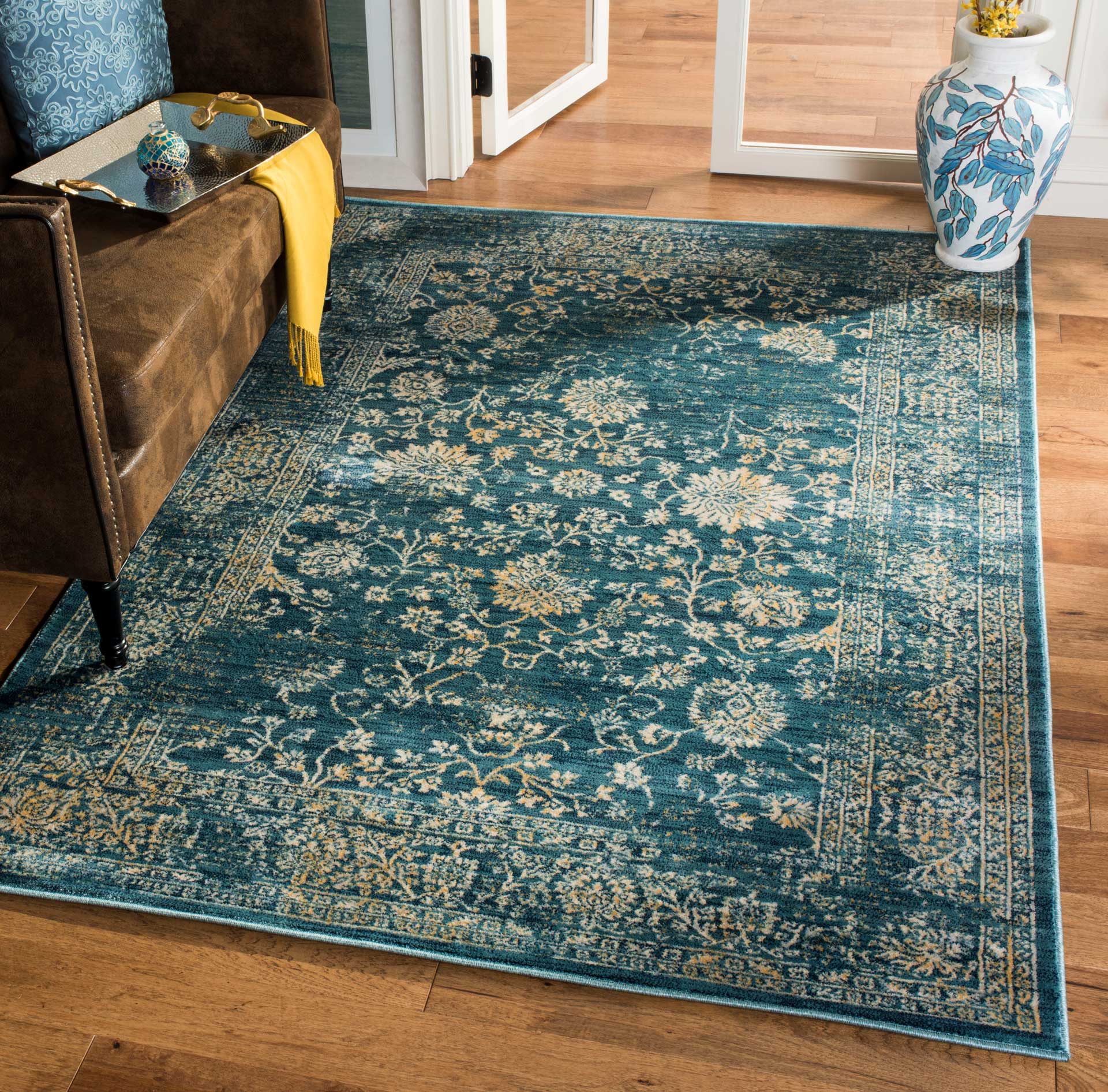 Evoke Light Blue/Beige Area Rug - Image 5