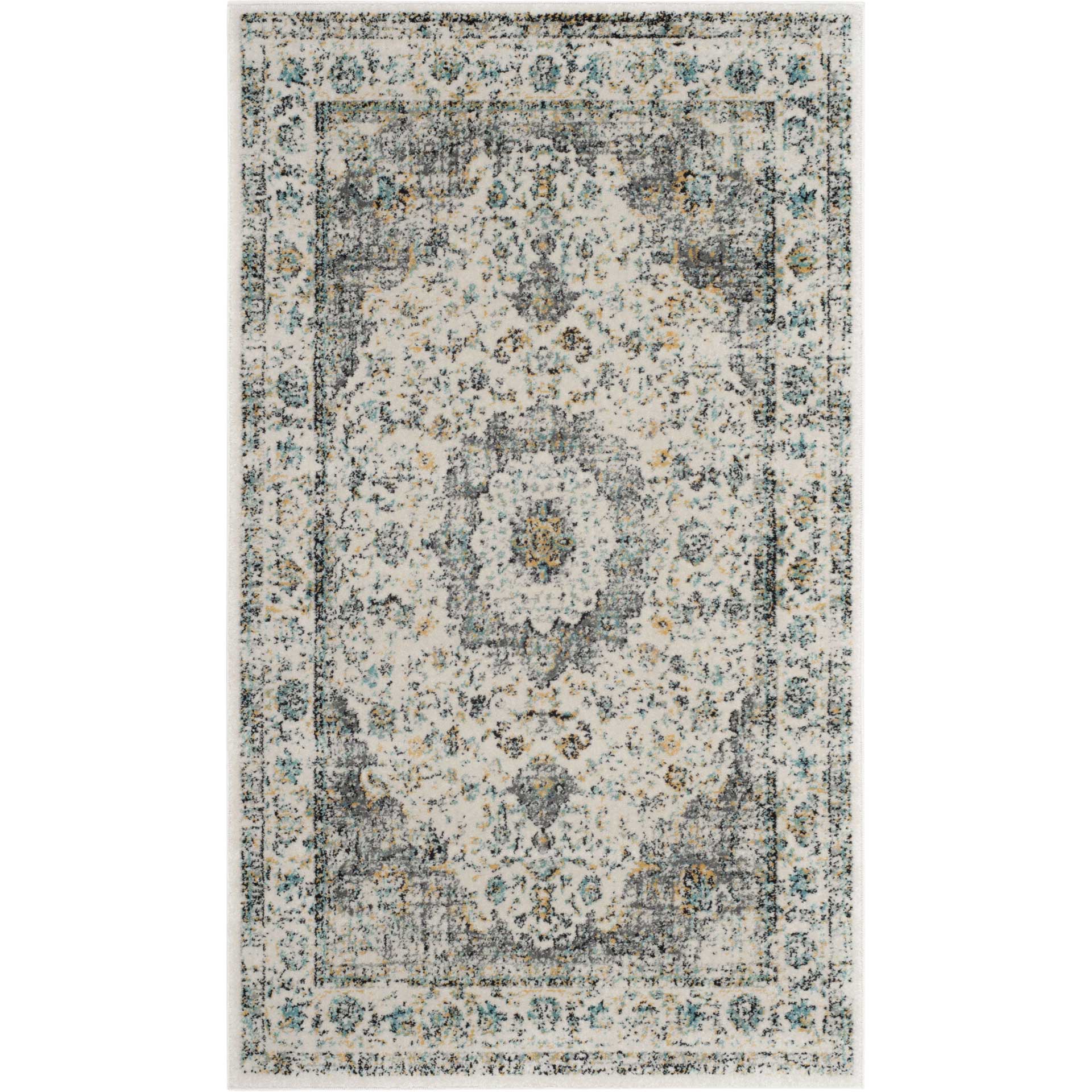 Evoke Medallion Gray/Gold Area Rug - Image 4