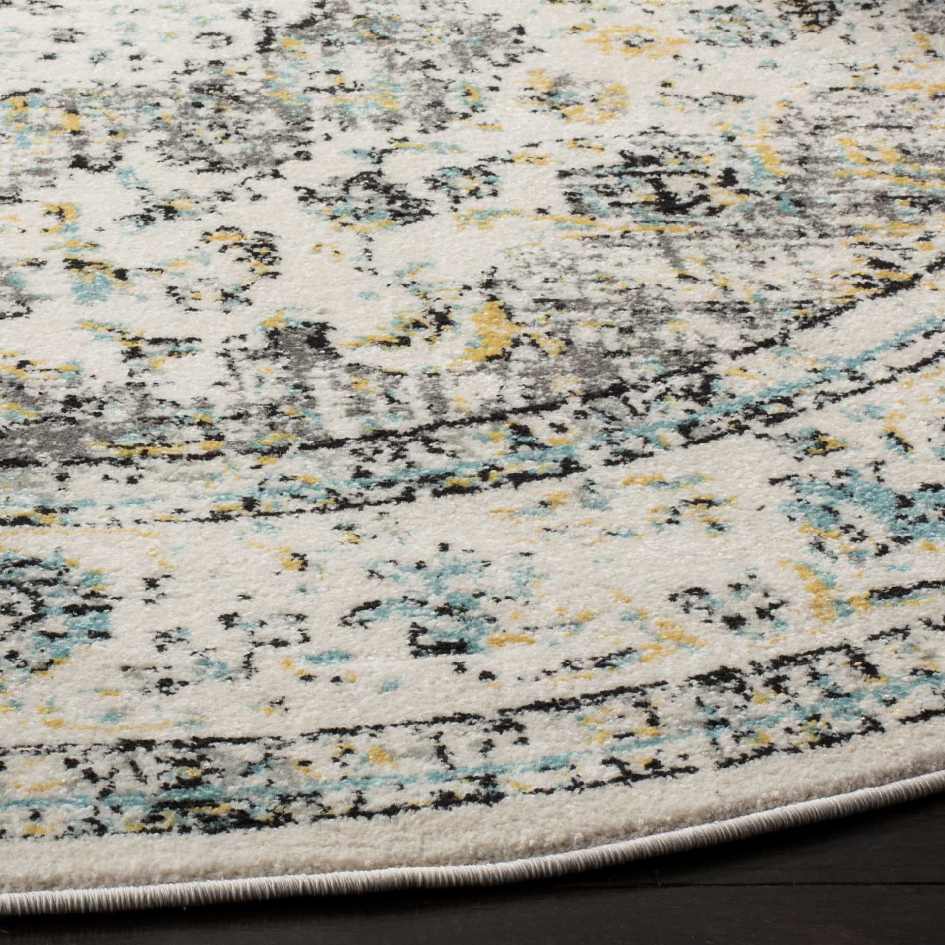 Evoke Medallion Gray/Gold Round Rug - Image 2