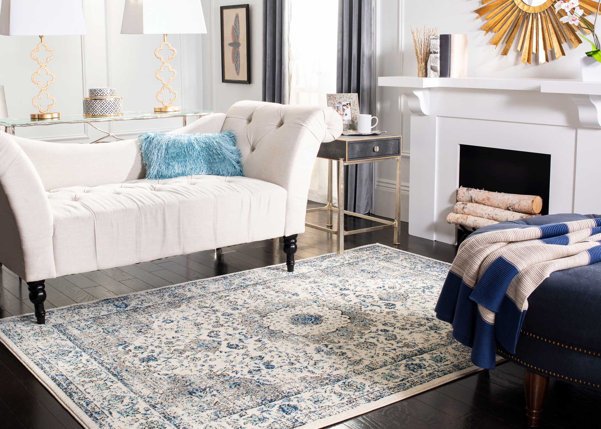 Evoke Medallion Gray/Ivory Area Rug - Image 13