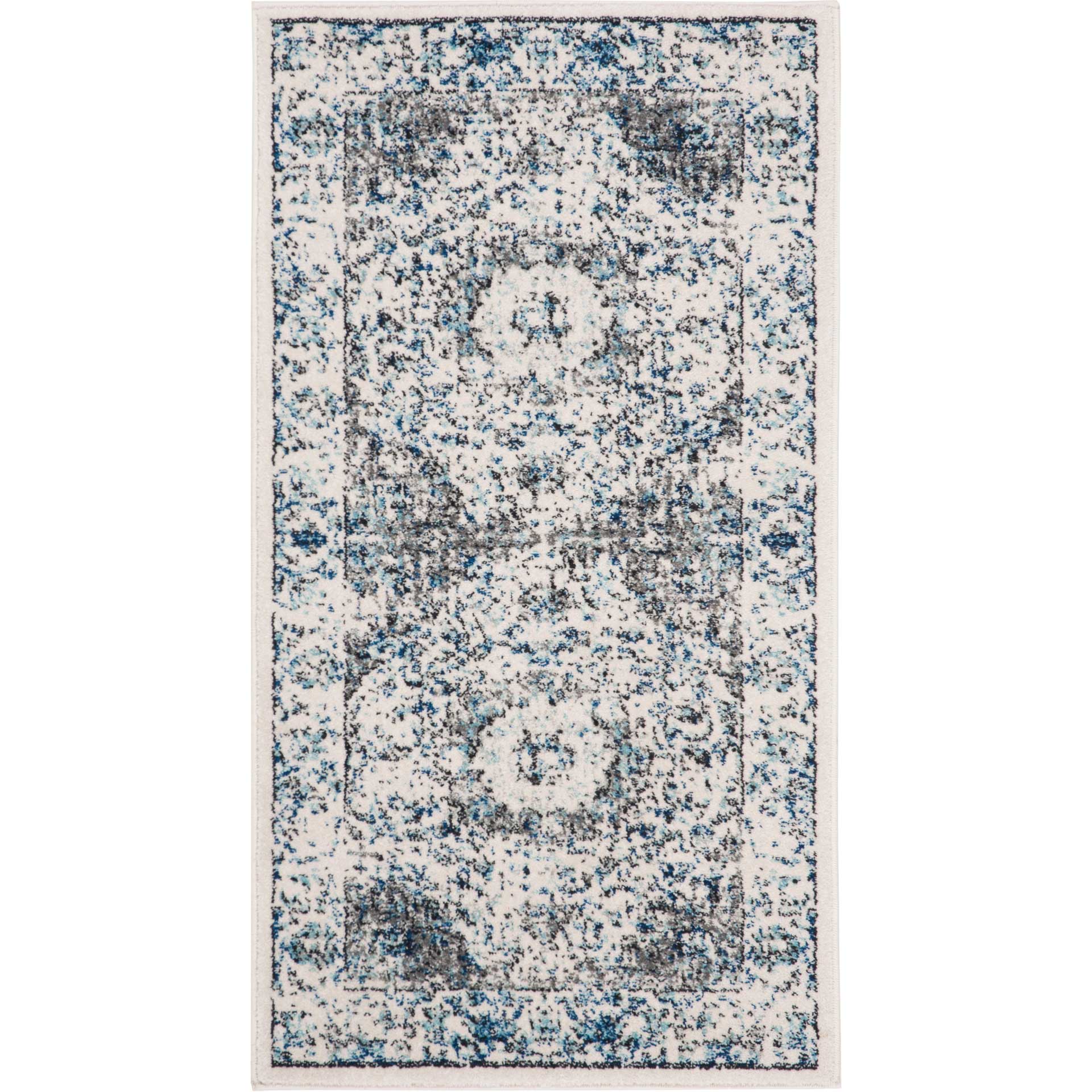 Evoke Medallion Gray/Ivory Area Rug - Image 3