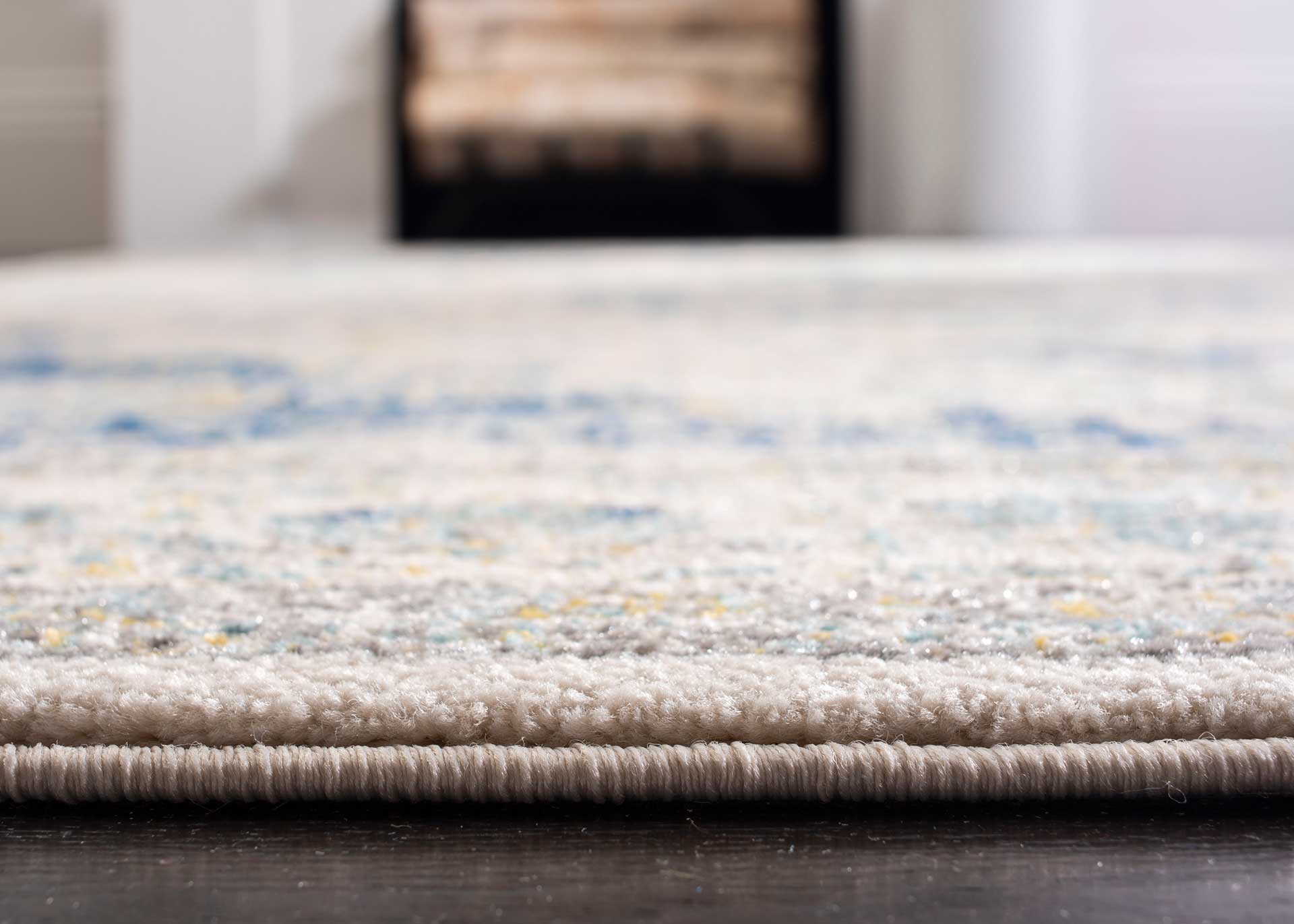 Evoke Medallion Ivory/Blue Area Rug - Image 10