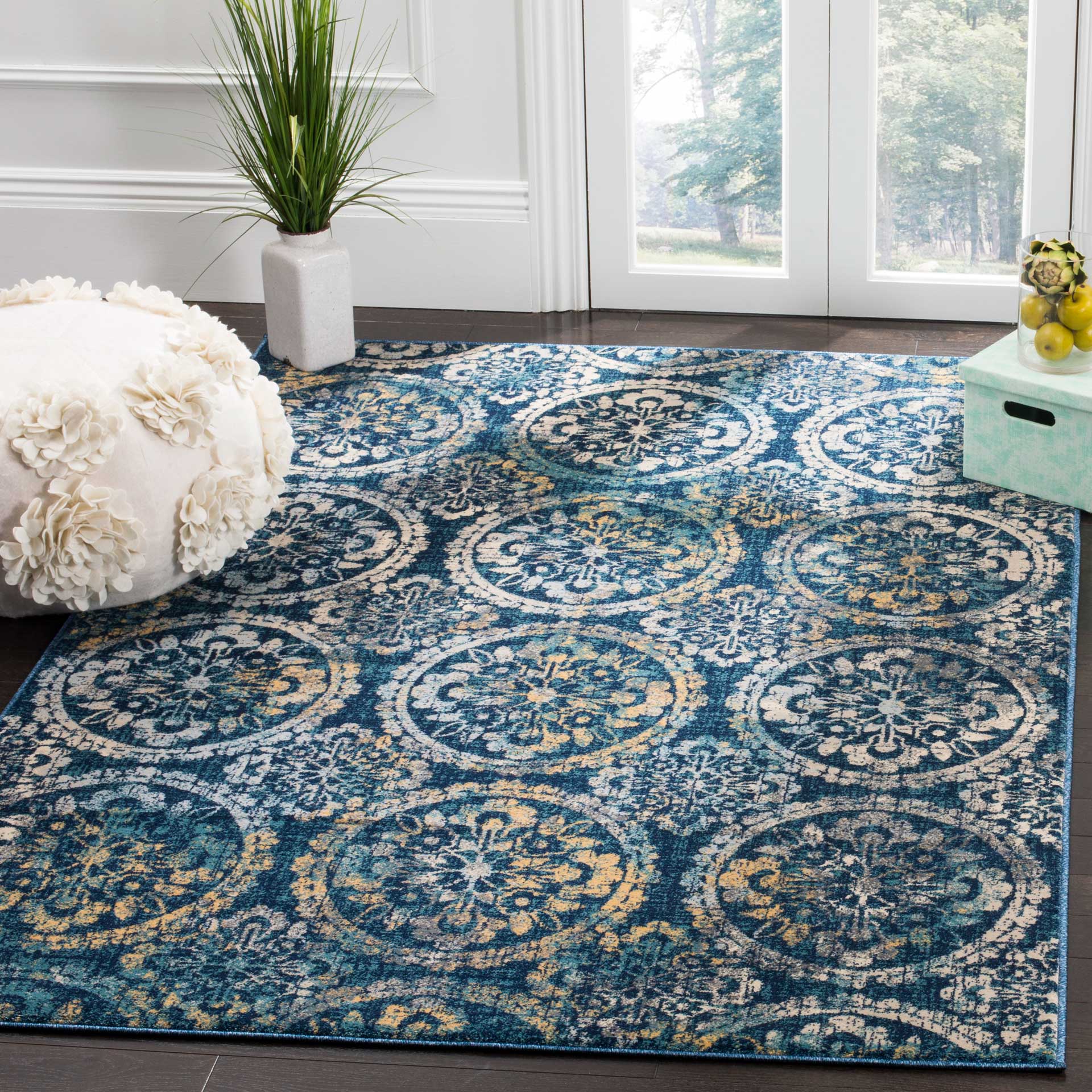 Evoke Navy/Creme Area Rug - Image 5