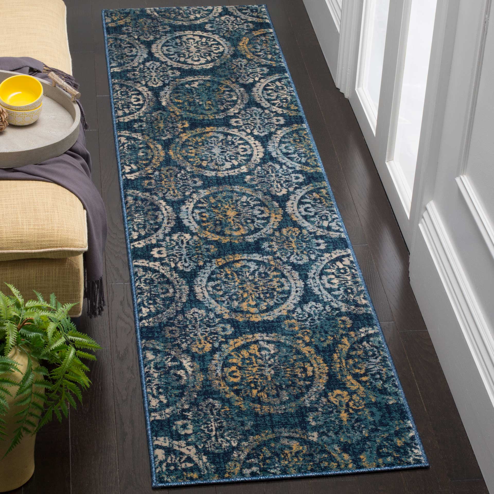 Evoke Navy/Creme Runner Rug - Image 2