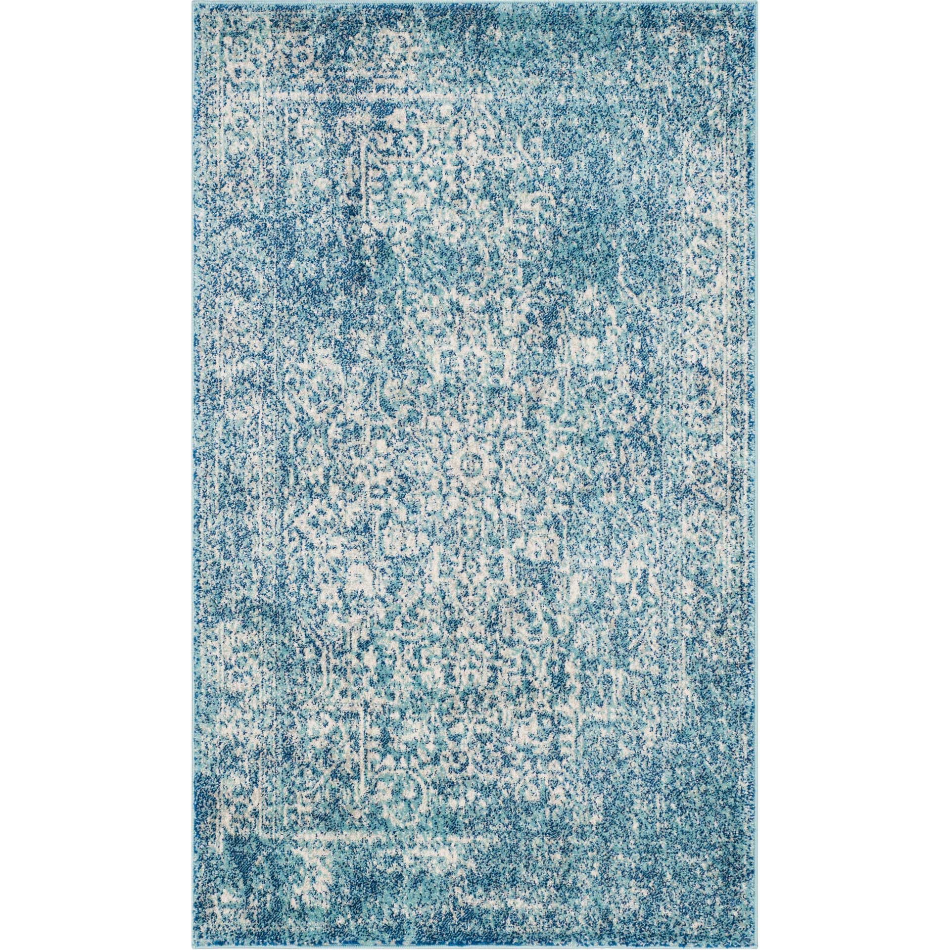 Evoke Oriental Blue/Ivory Area Rug - Image 4
