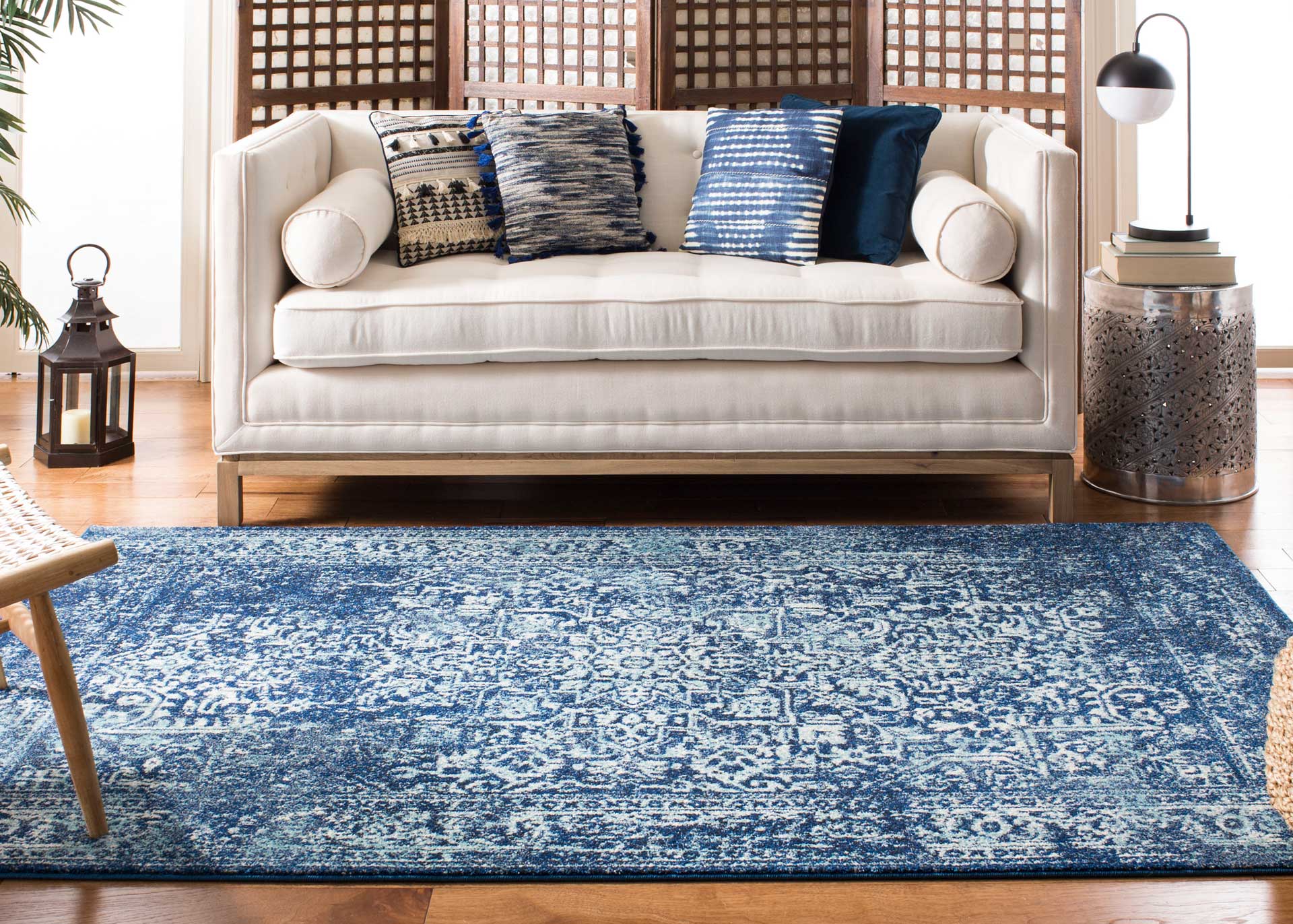 Evoke Oriental Navy/Ivory Area Rug - Image 12