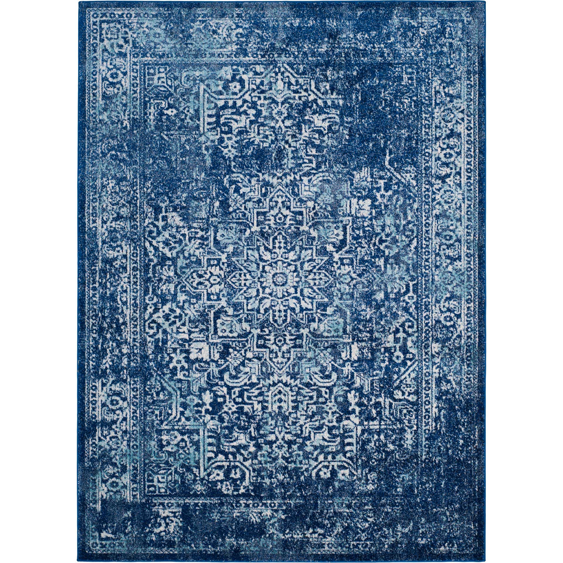 Evoke Oriental Navy/Ivory Area Rug - Image 2