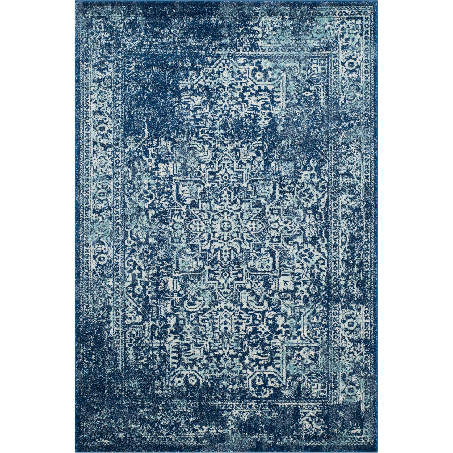 Evoke Oriental Navy/Ivory Area Rug - Image 4