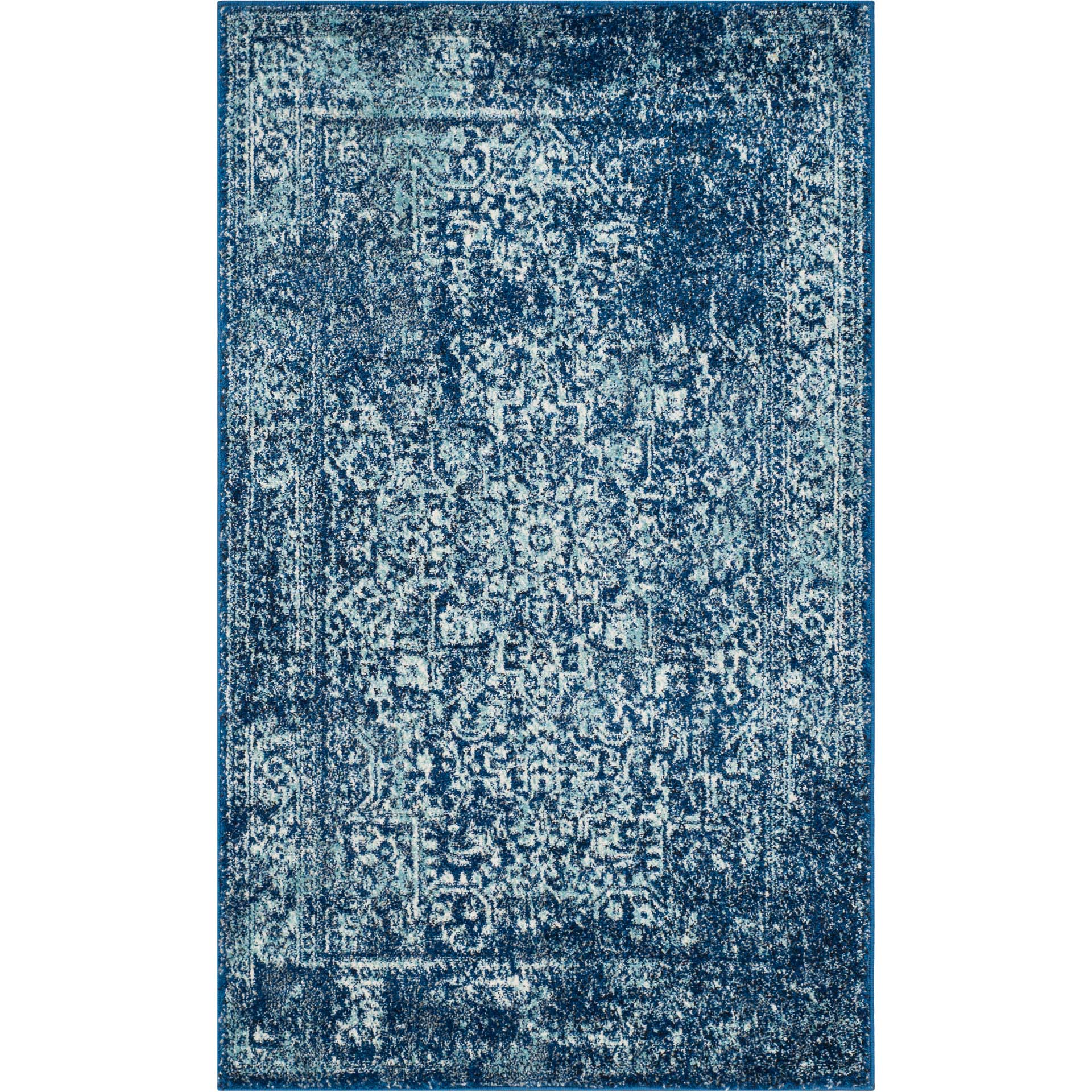 Evoke Oriental Navy/Ivory Area Rug - Image 5