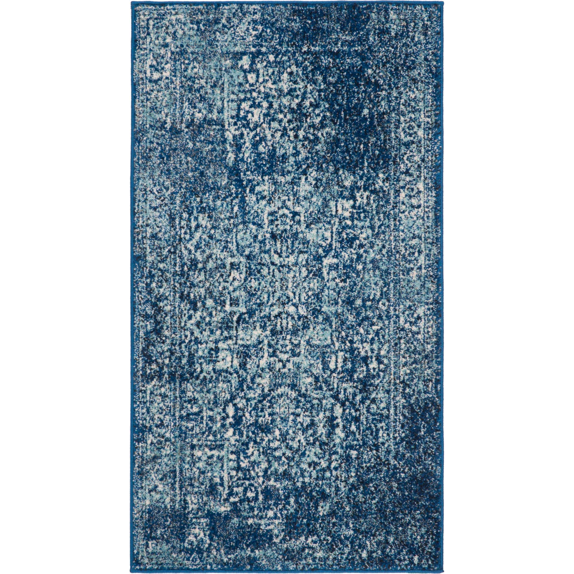 Evoke Oriental Navy/Ivory Area Rug - Image 6