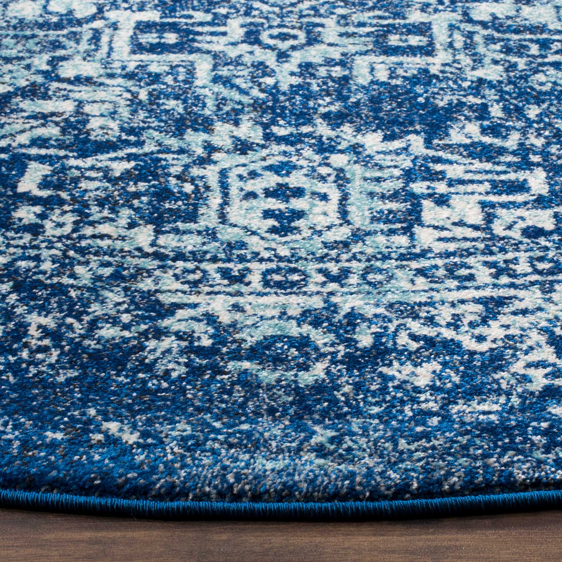 Evoke Oriental Navy/Ivory Round Rug - Image 2