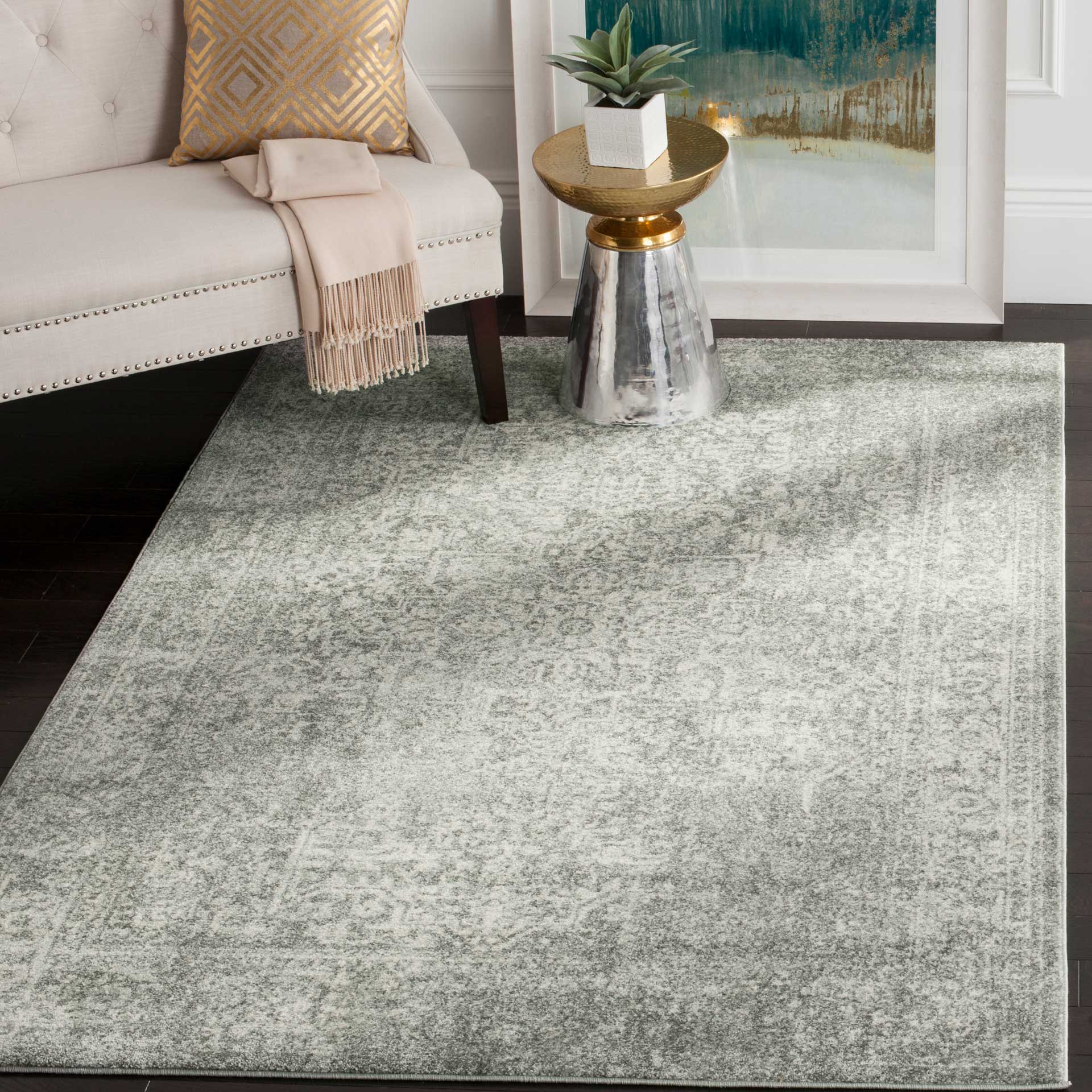 Evoke Oriental Silver/Ivory Area Rug - Image 10