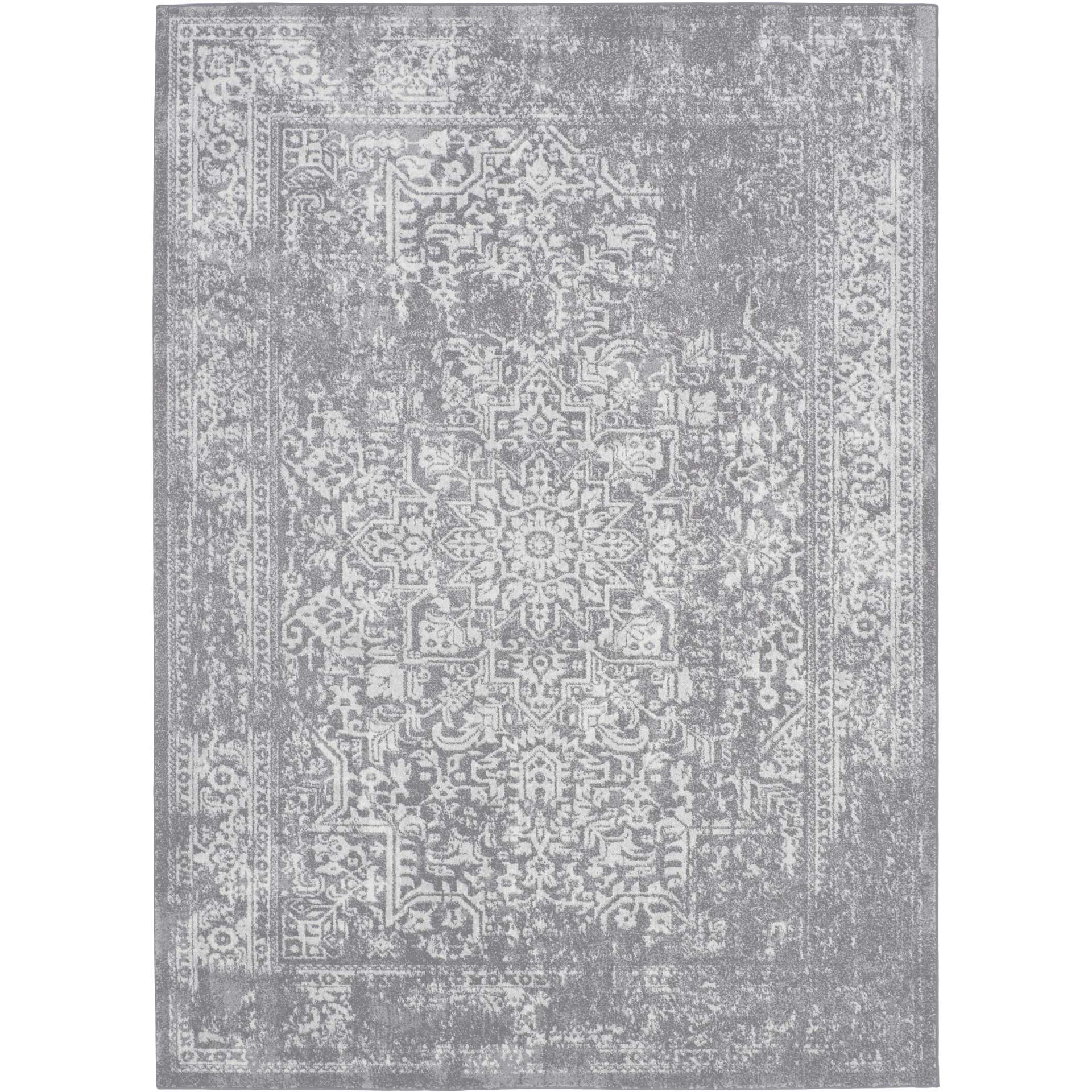 Evoke Oriental Silver/Ivory Area Rug - Image 2