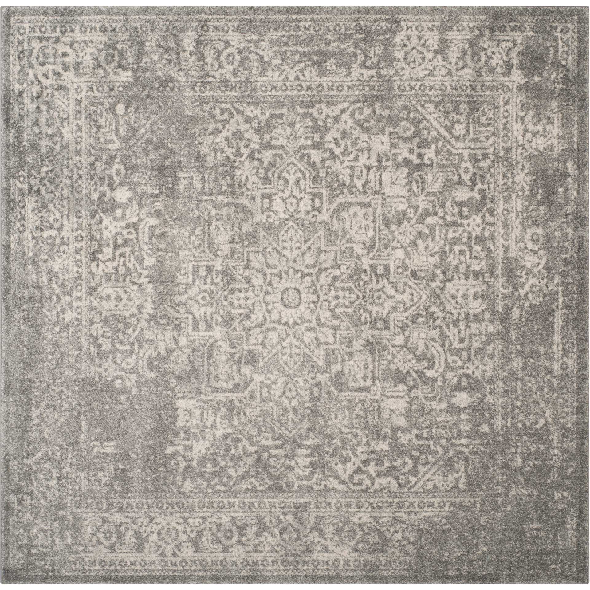 Evoke Oriental Silver/Ivory Area Rug - Image 3