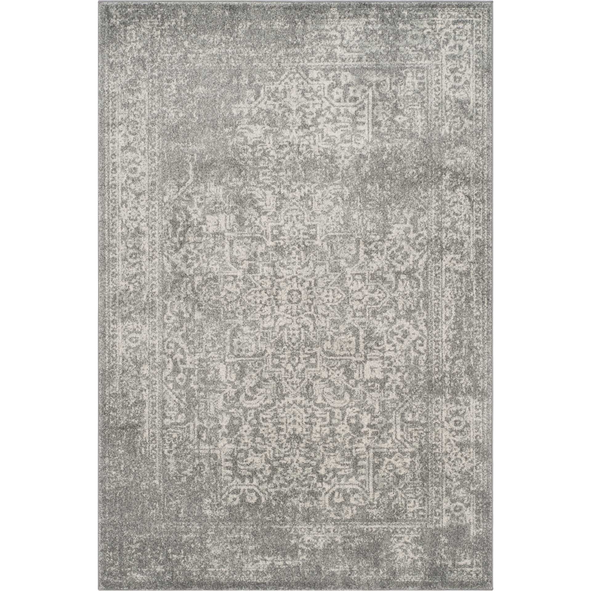 Evoke Oriental Silver/Ivory Area Rug - Image 4