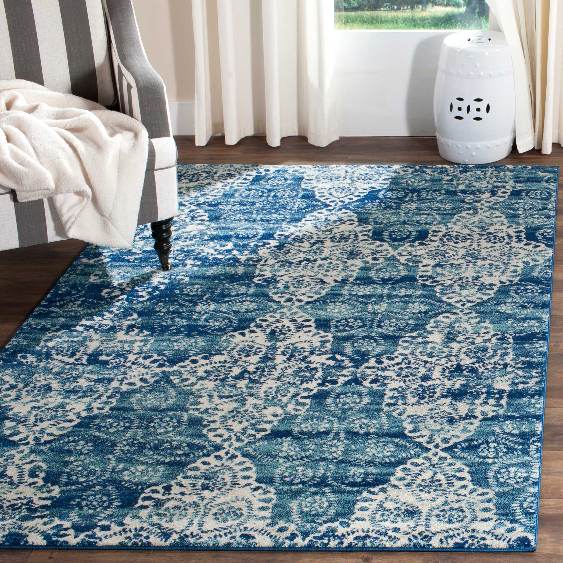 Evoke Royal/Ivory Area Rug - Image 6