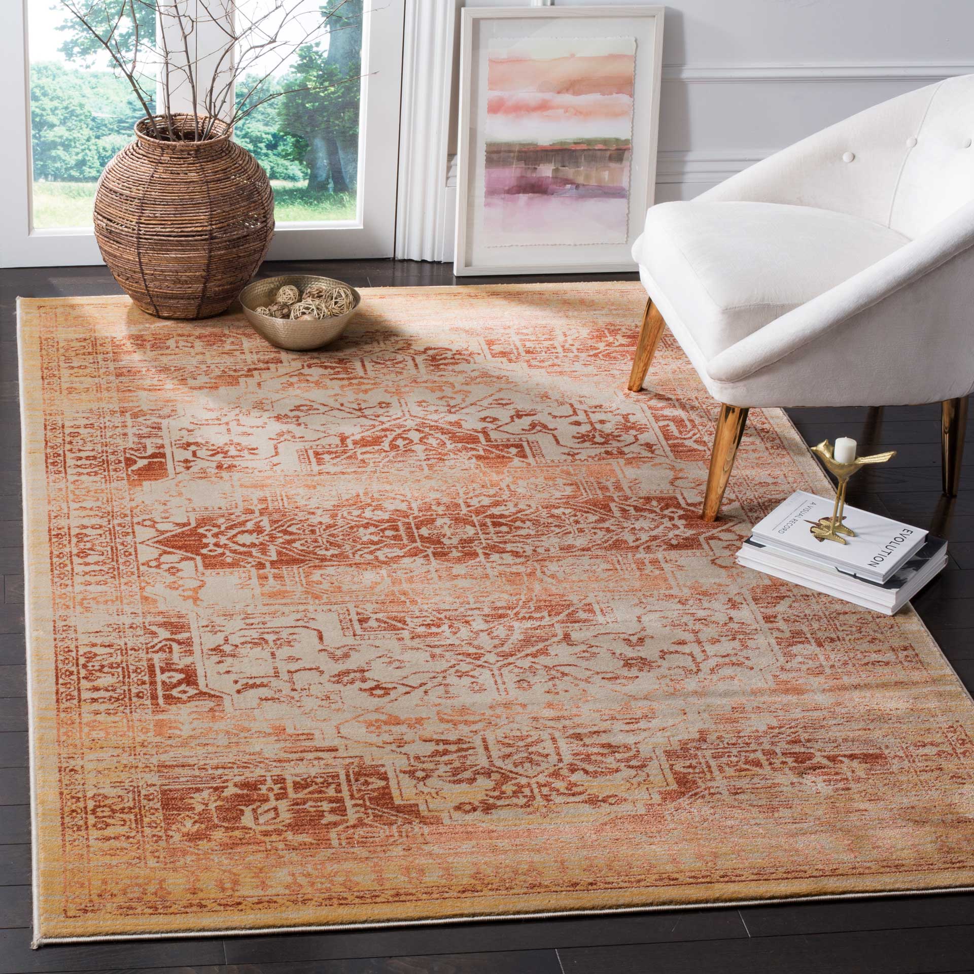 Evoke Rust/Creme Area Rug - Image 4