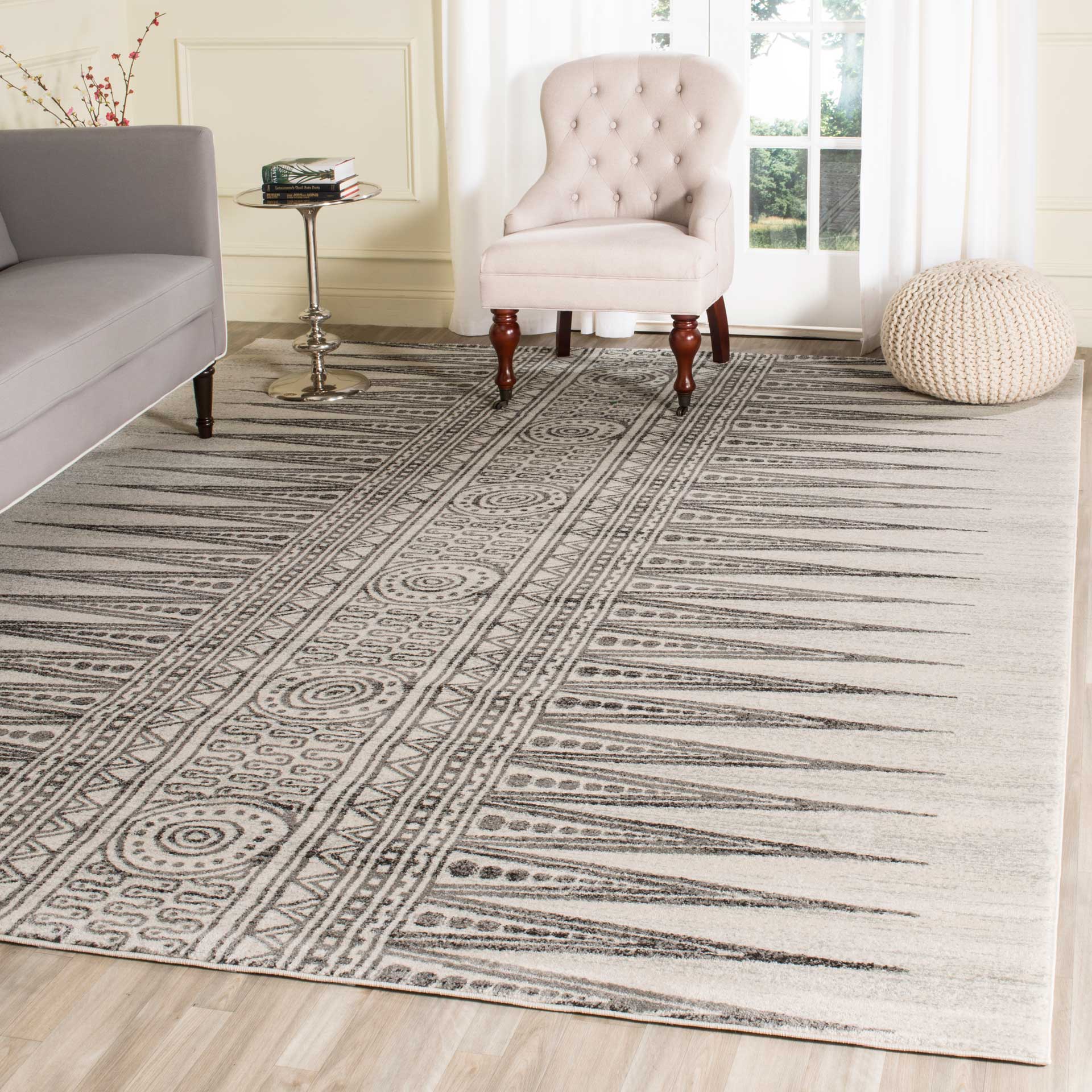 Evoke Tribal Ivory/Gray Area Rug - Image 8