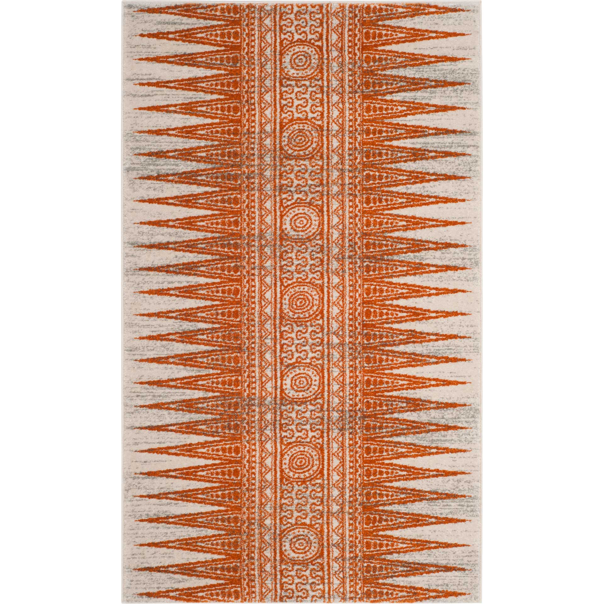 Evoke Tribal Ivory/Orange Area Rug - Image 3