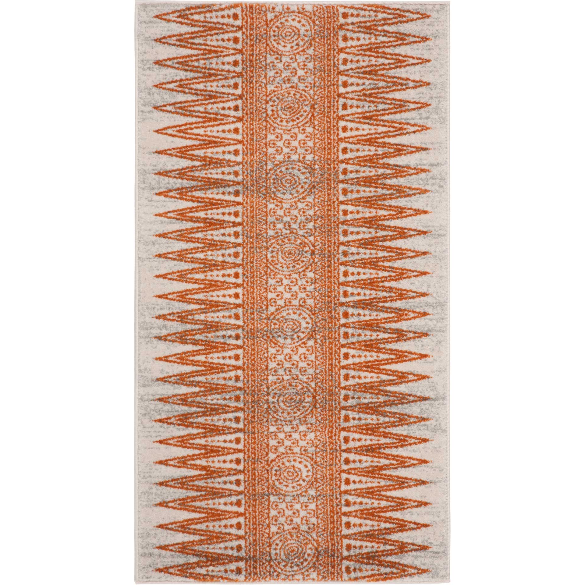 Evoke Tribal Ivory/Orange Area Rug - Image 4