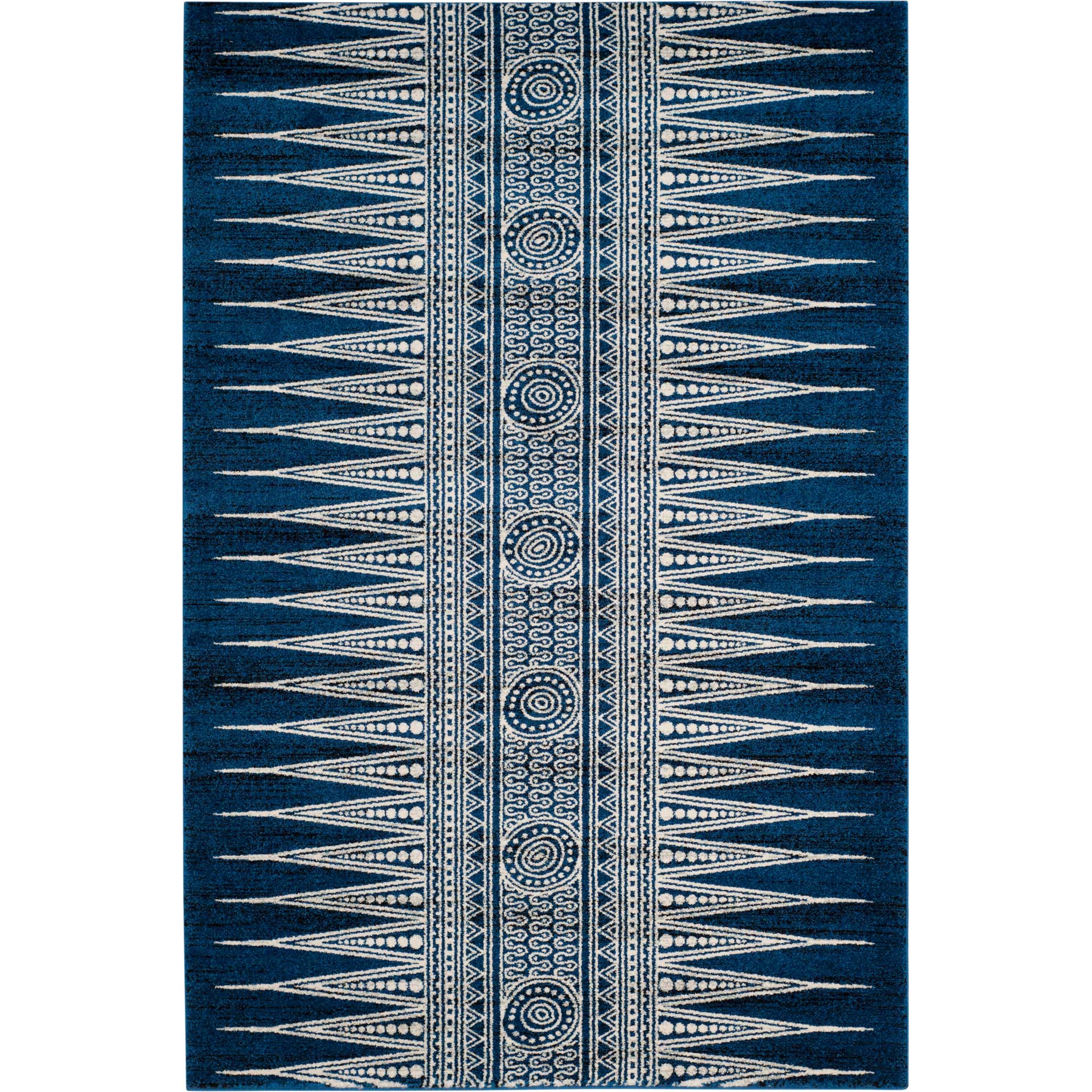 Evoke Tribal Royal/Ivory Area Rug - Image 2