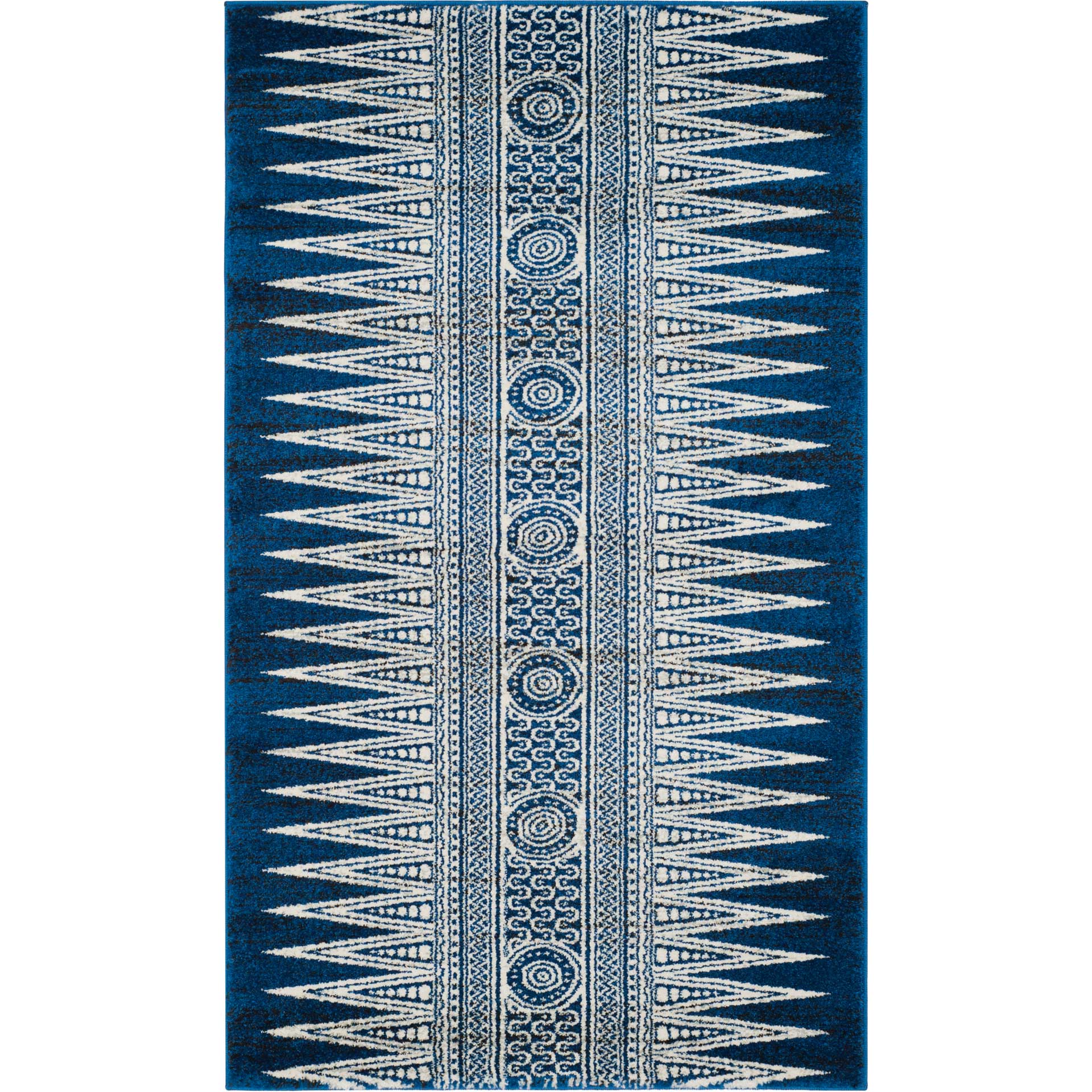 Evoke Tribal Royal/Ivory Area Rug - Image 3