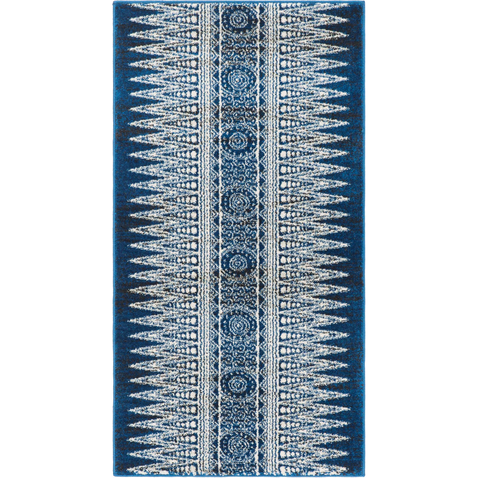Evoke Tribal Royal/Ivory Area Rug - Image 4