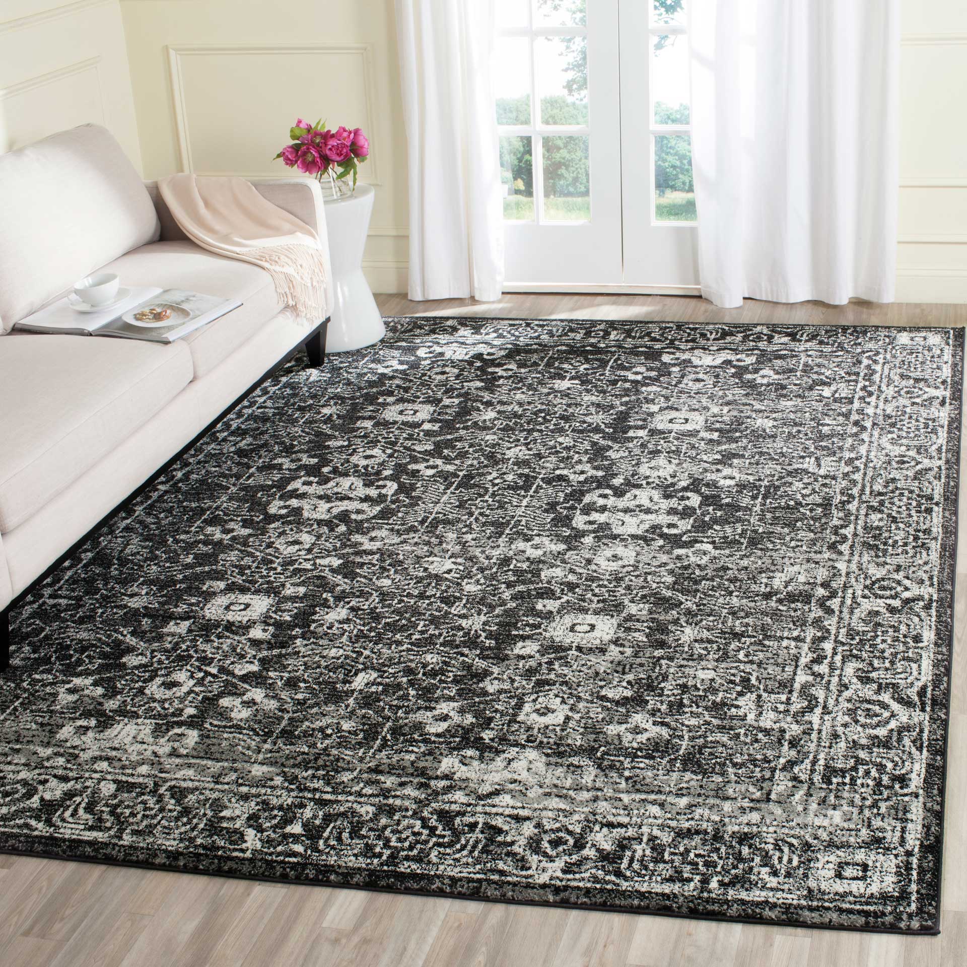Evoke Vintage Charcoal/Ivory Area Rug - Image 8