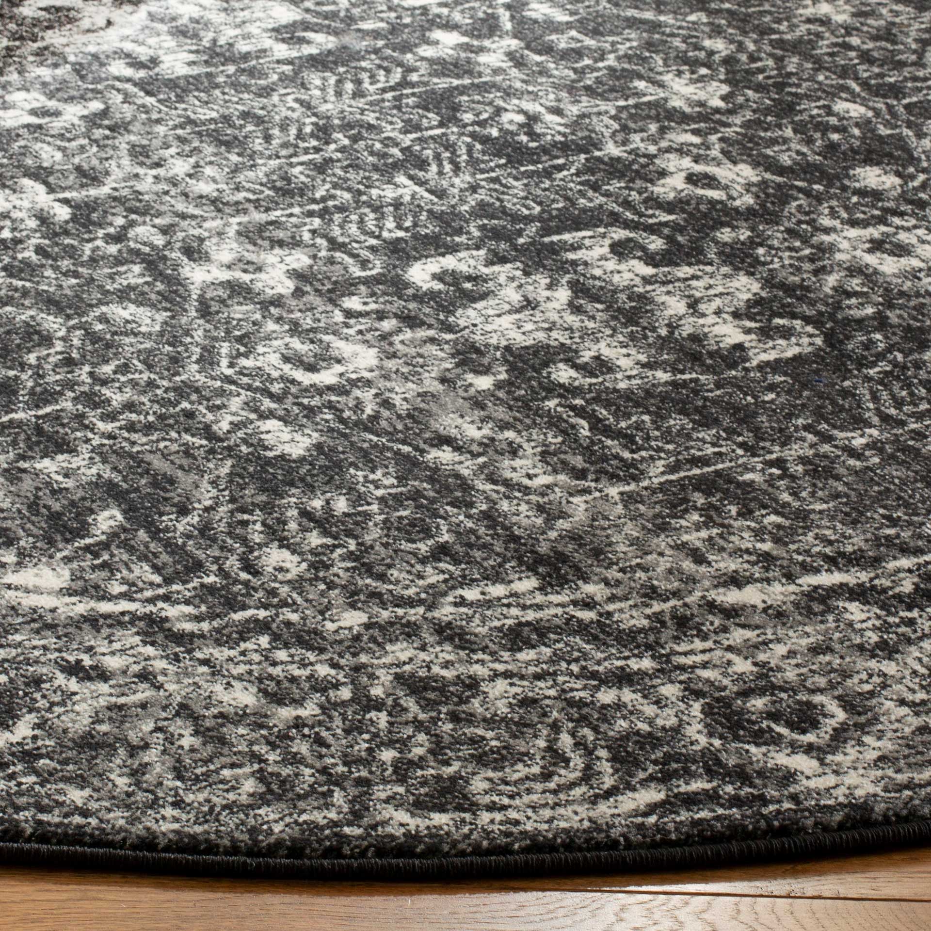 Evoke Vintage Charcoal/Ivory Round Rug - Image 2