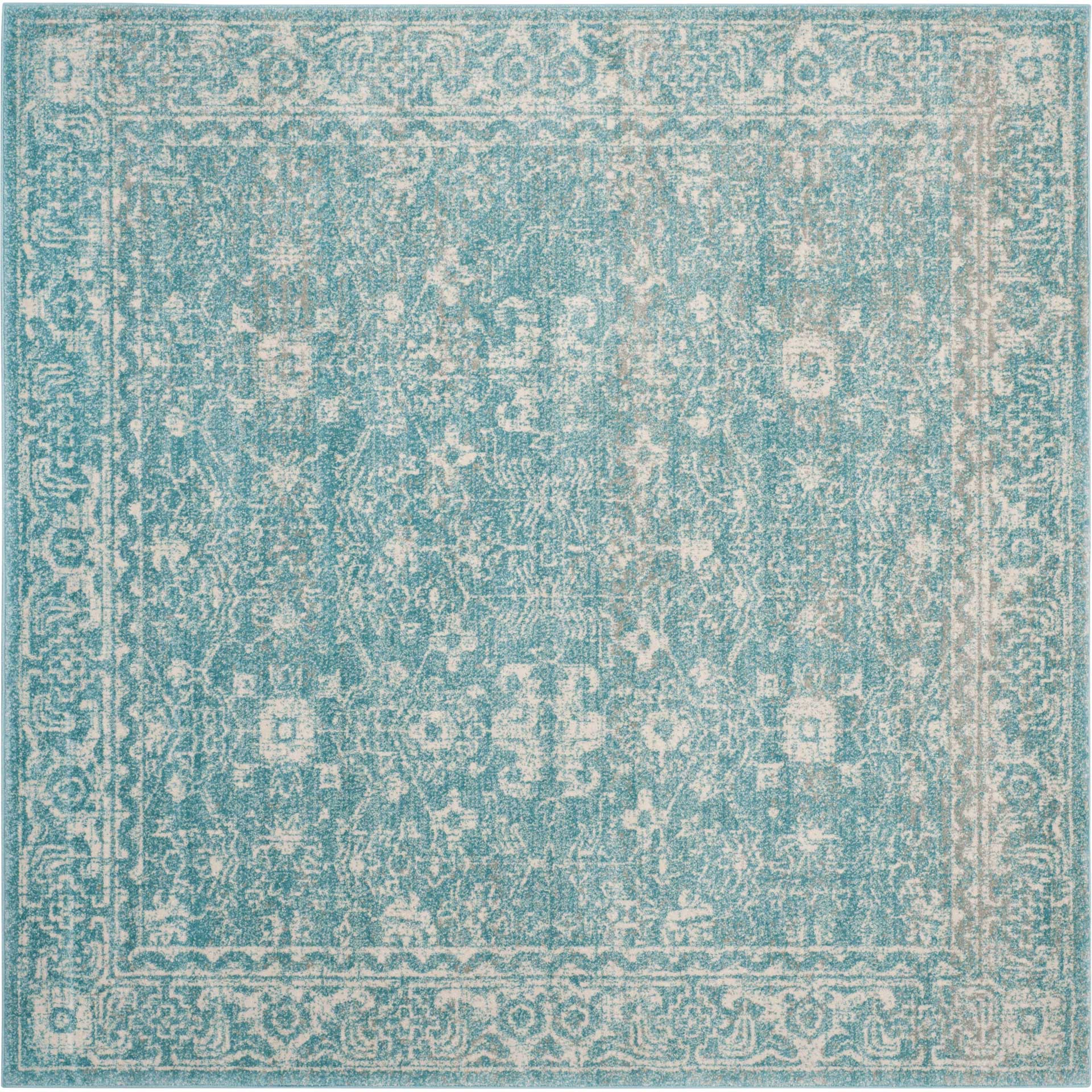 Evoke Vintage Light Blue/Ivory Area Rug - Image 2
