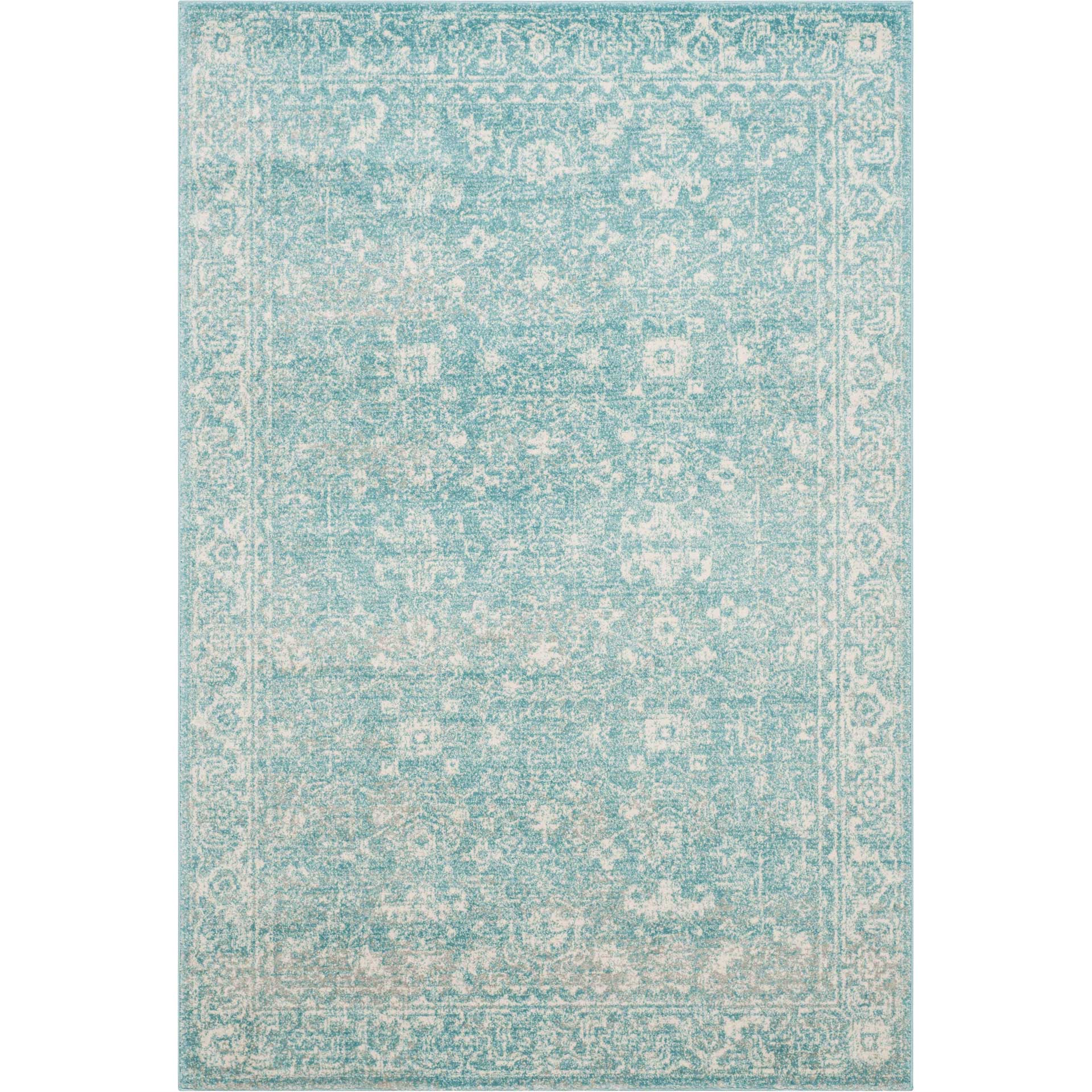 Evoke Vintage Light Blue/Ivory Area Rug - Image 3