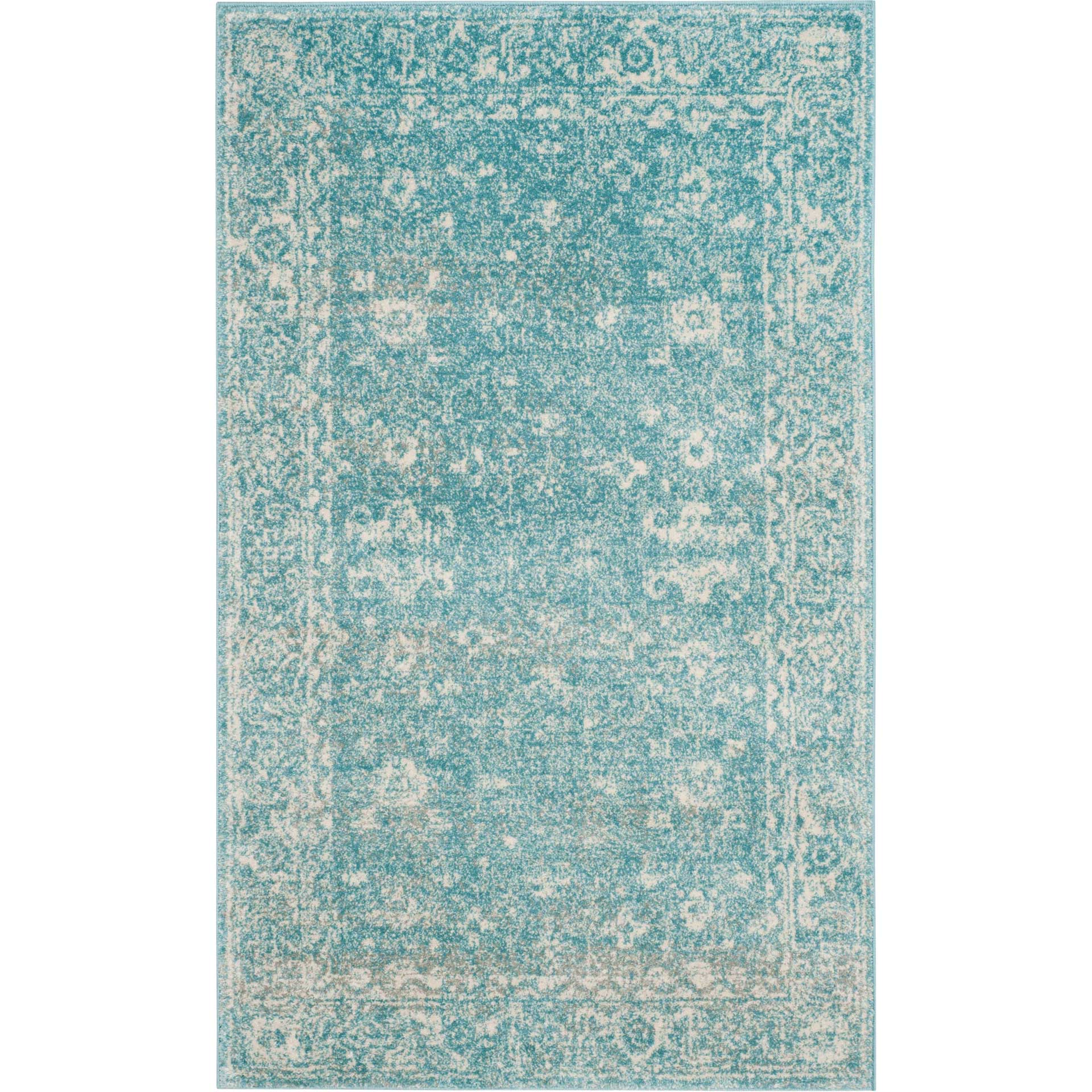 Evoke Vintage Light Blue/Ivory Area Rug - Image 4