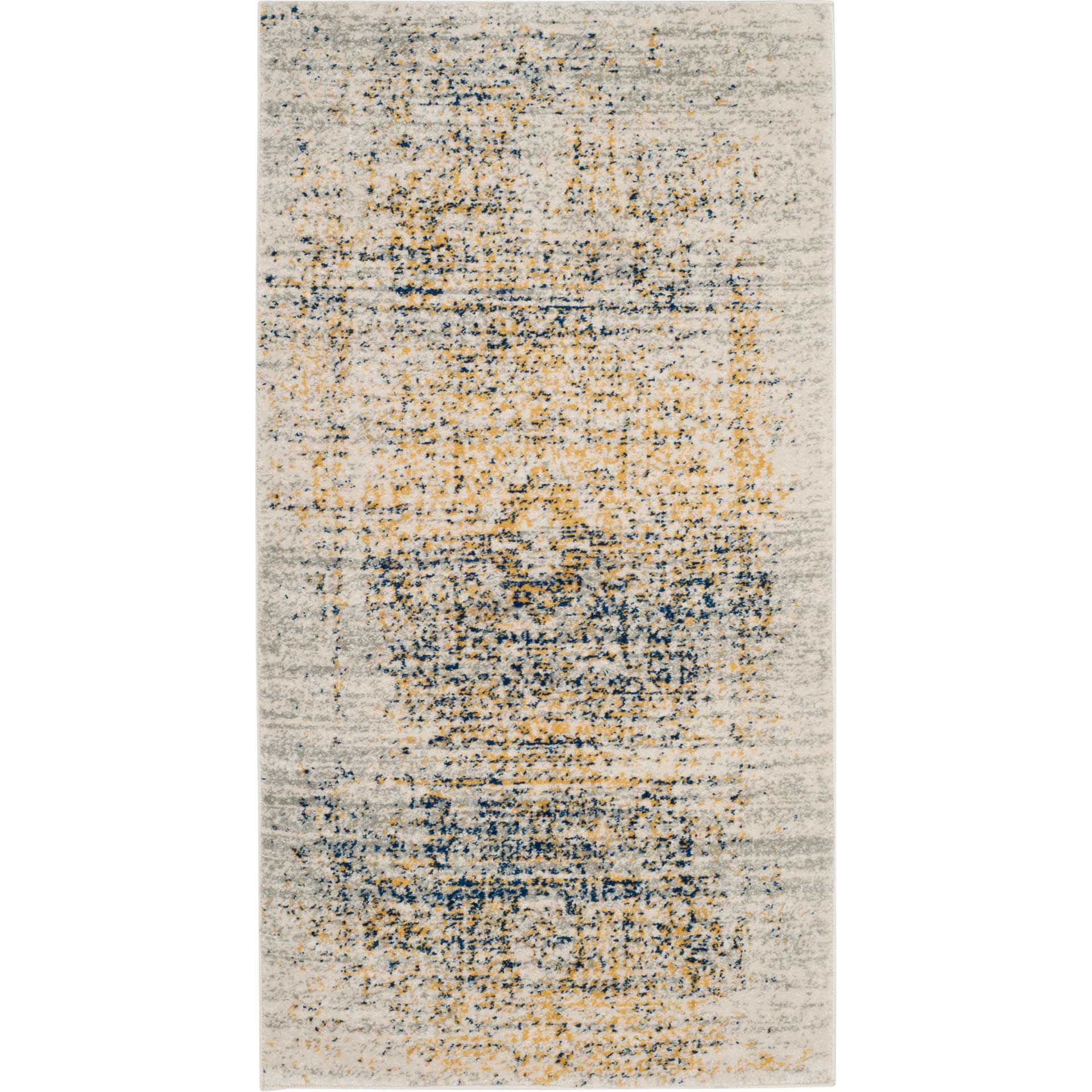 Evoke Washed Ivory/Blue Area Rug - Image 5