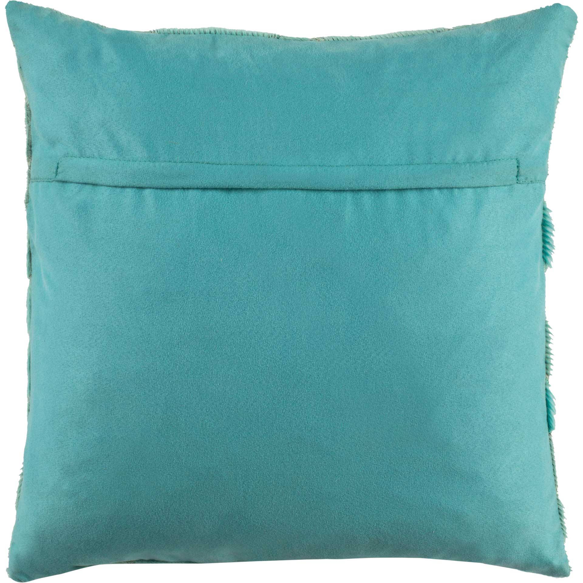 Ezekiel Metallic Cowhide Pillow Turquoise/Gold - Image 2
