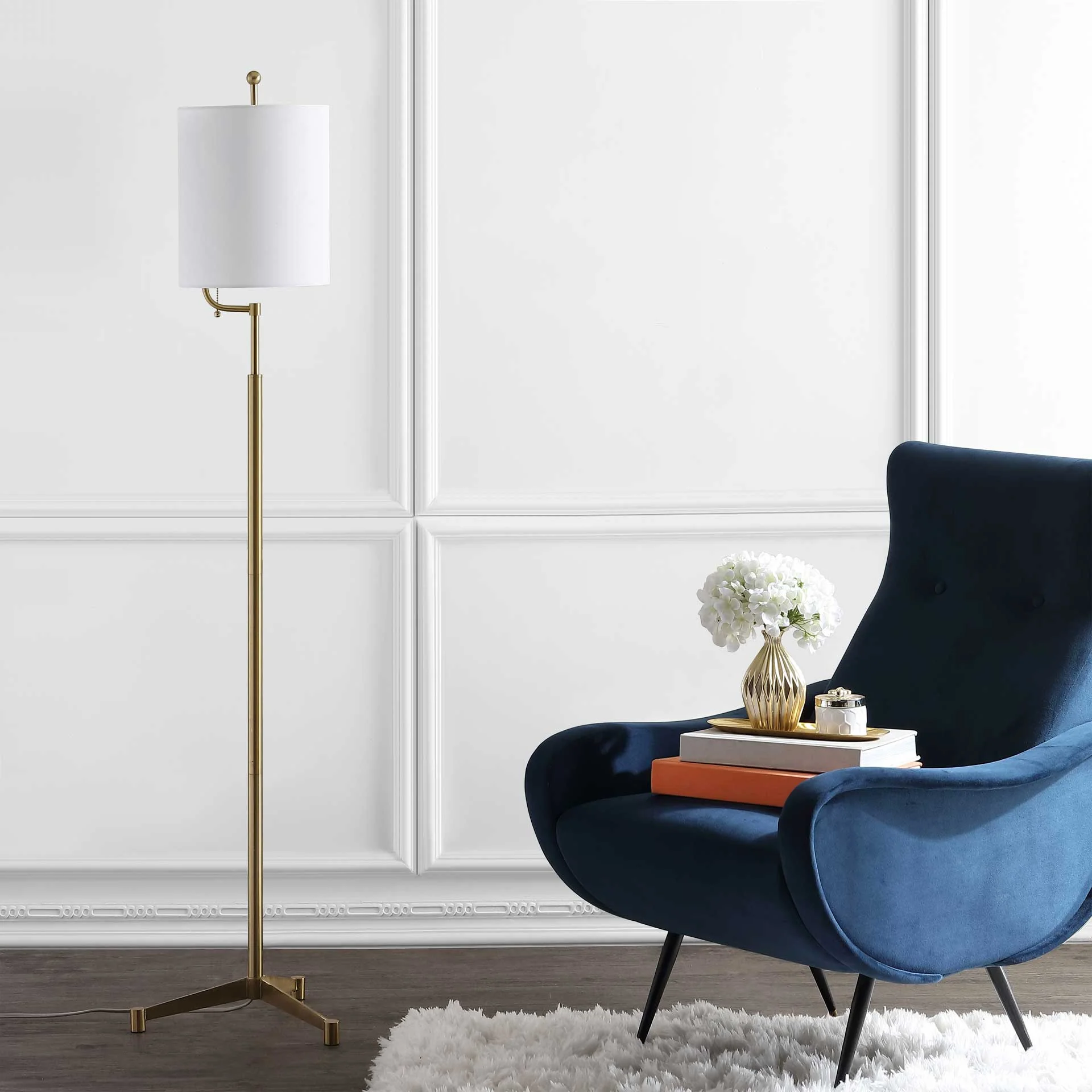Ezla Floor Lamp Brass Gold - Image 3