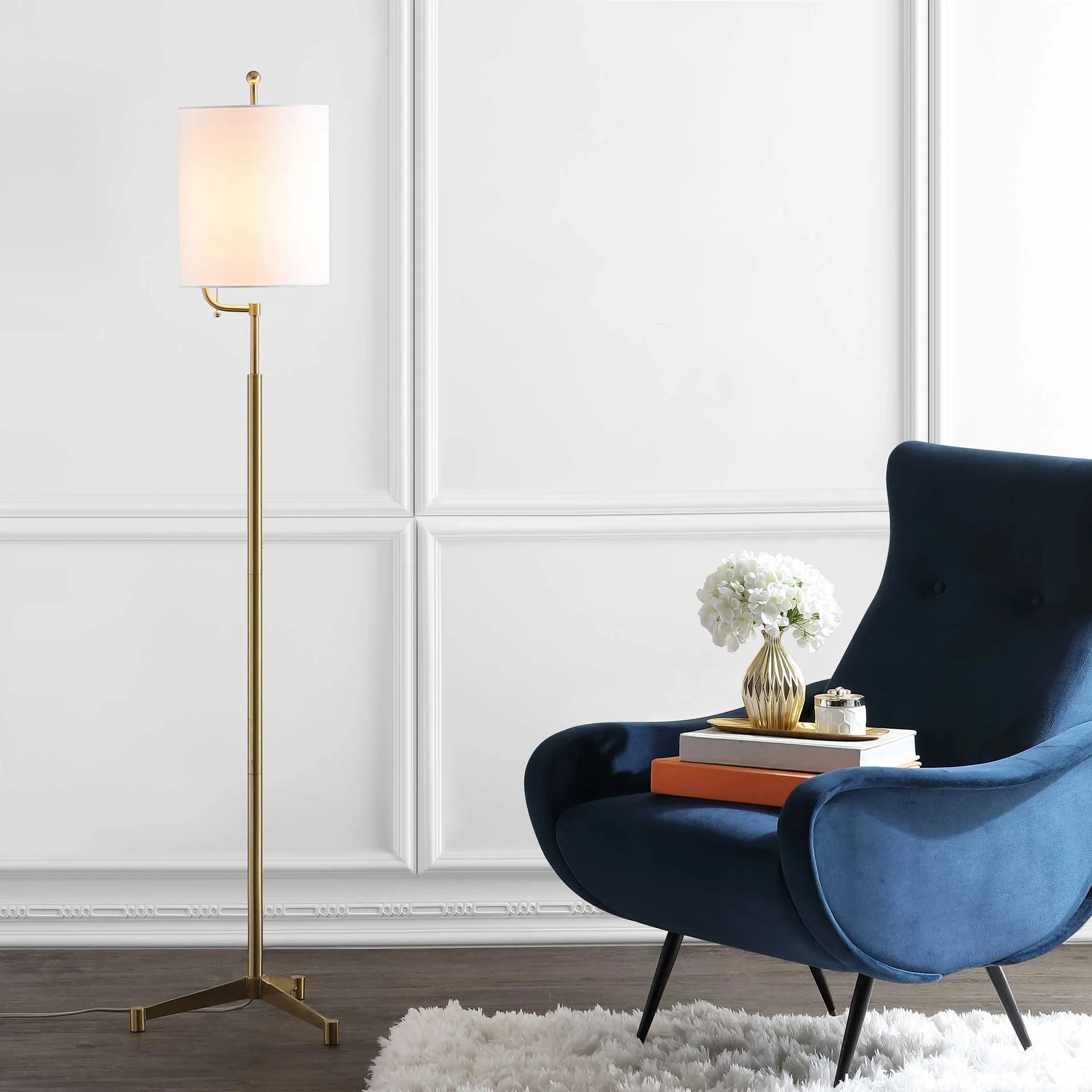 Ezla Floor Lamp Brass Gold - Image 4