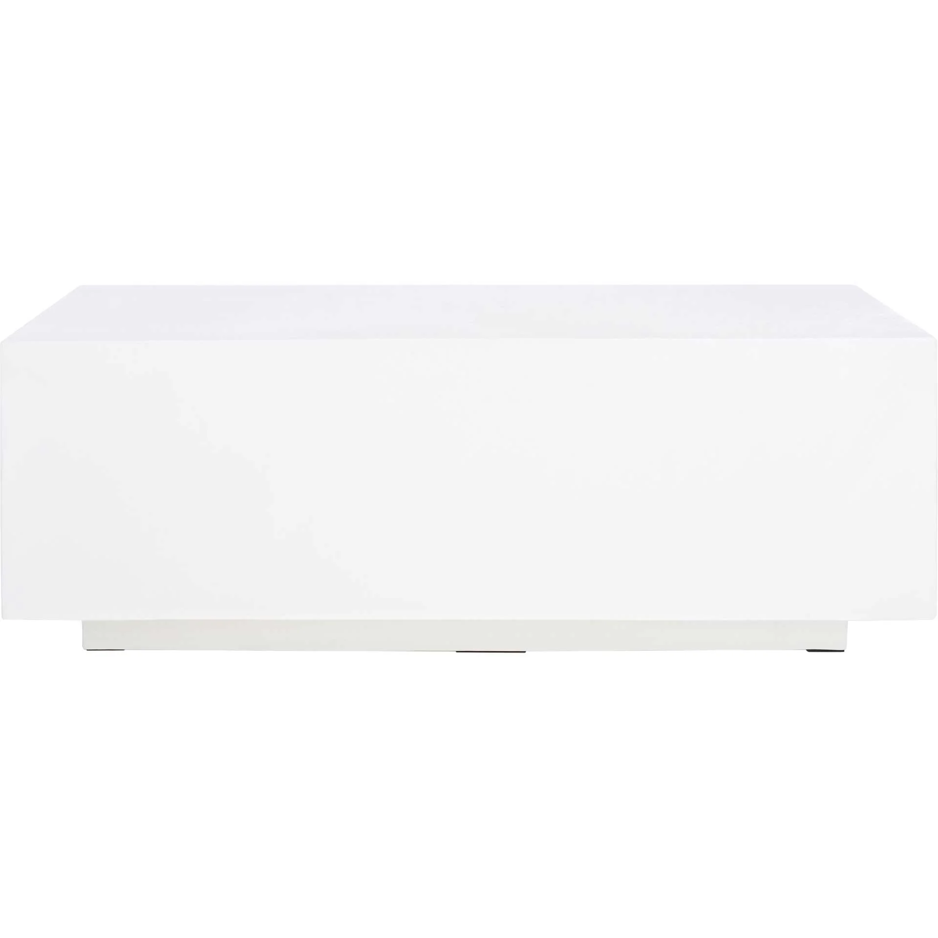 Ezra Faux Concrete Coffee Table White - Image 2