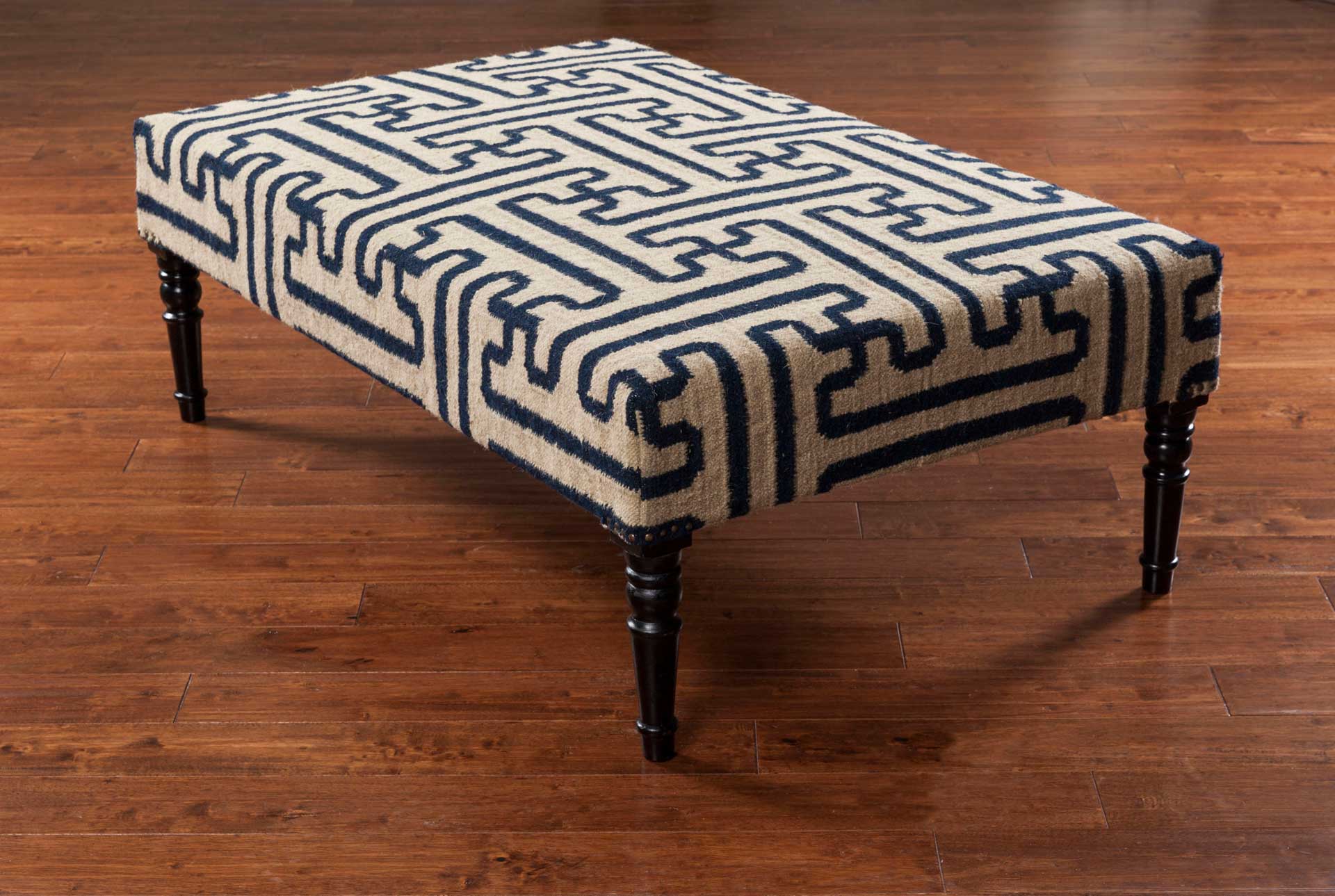 Fabian Ottoman Khaki/Navy - Image 2