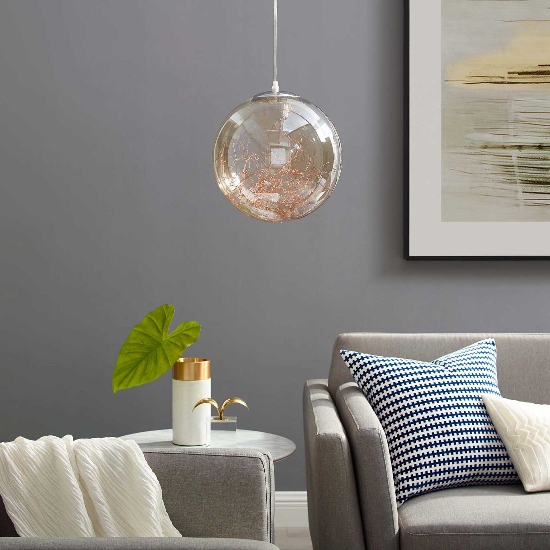 Fabius Pendant Chandelier Chrome/Clear - Image 10