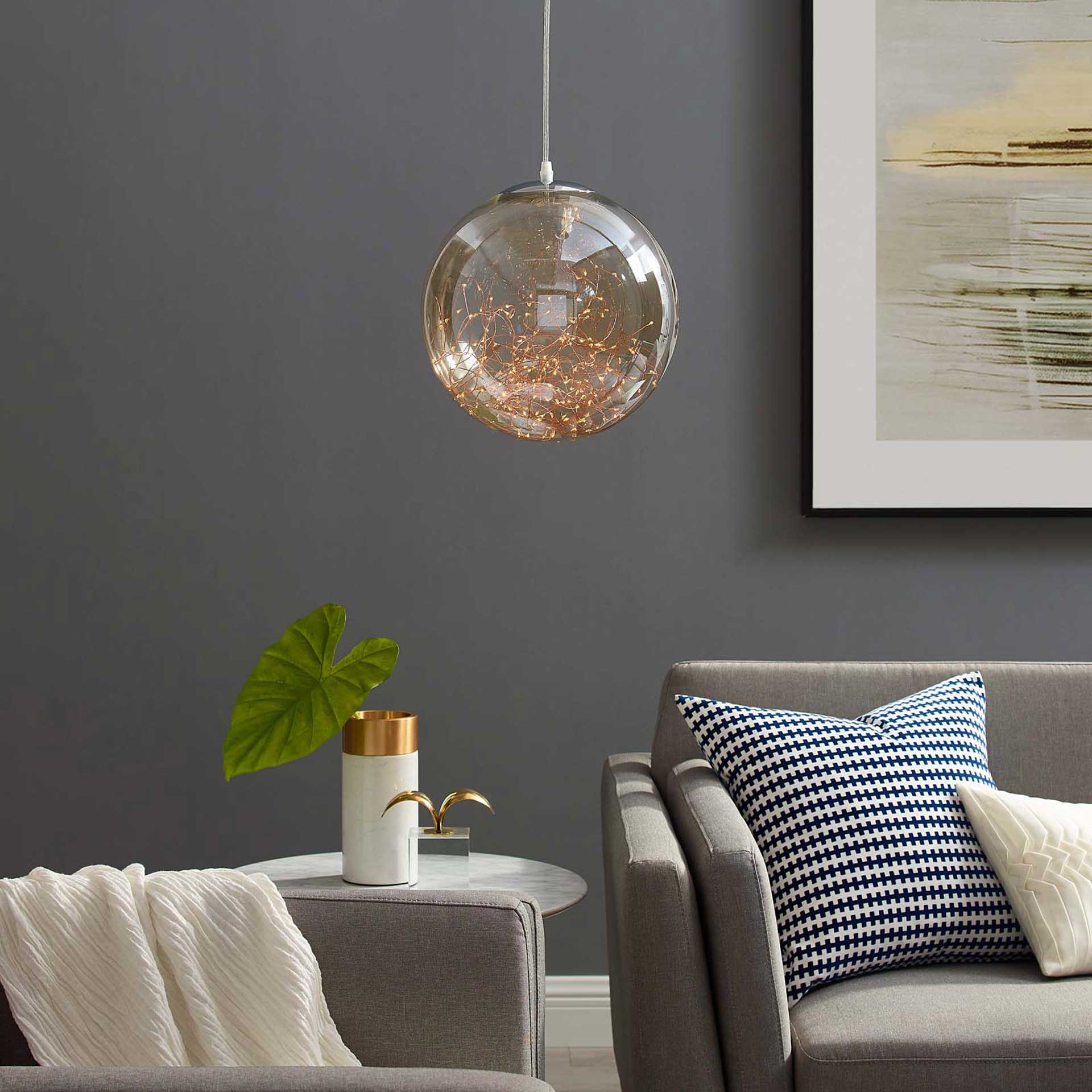Fabius Pendant Chandelier Chrome/Clear - Image 9