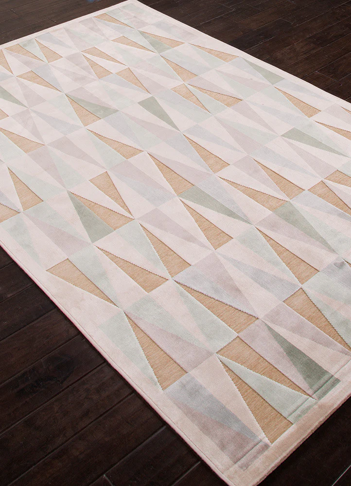 Fables Tria Light Gray/Barely Blue Area Rug - Image 2