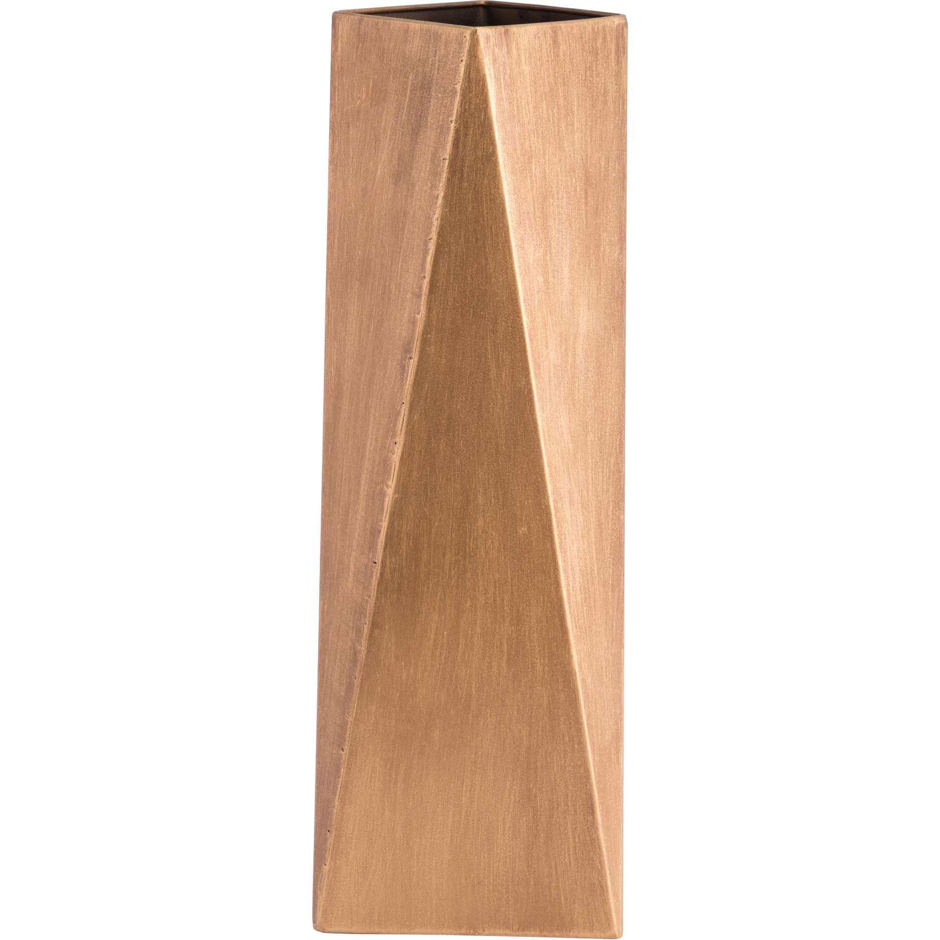 Faceted Metal Vase Gold - Image 2