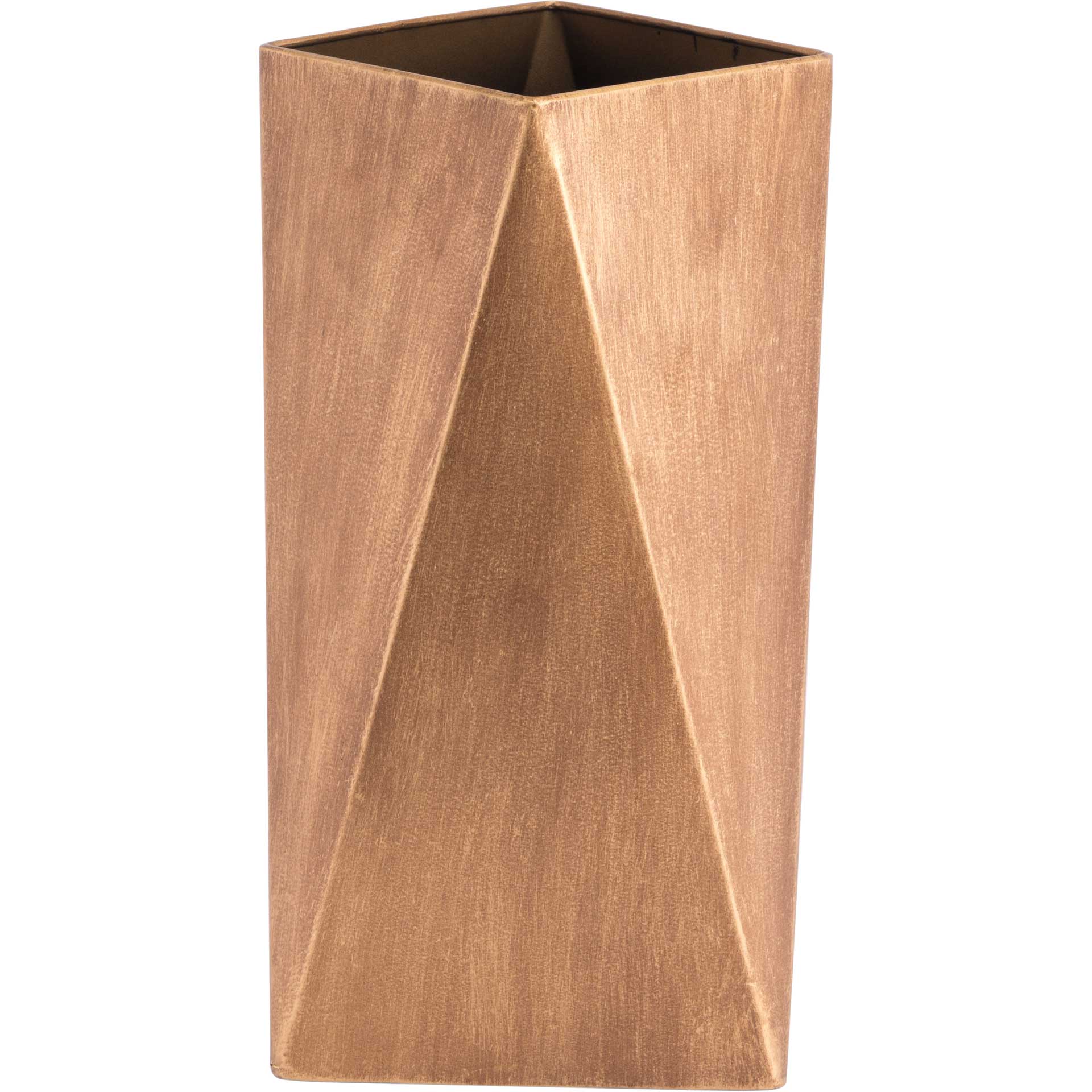 Faceted Metal Vase Gold - Image 5