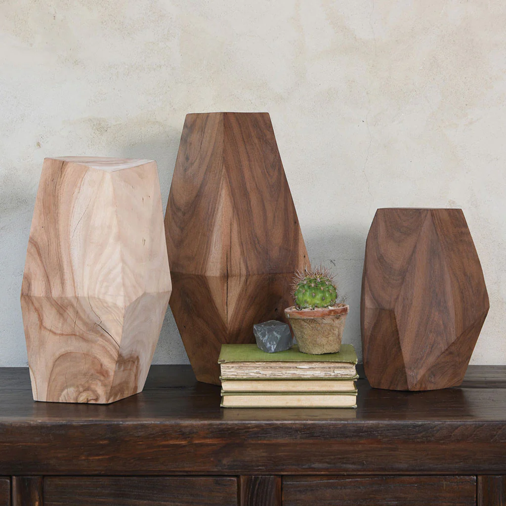 Faceted Wood Object - Image 4