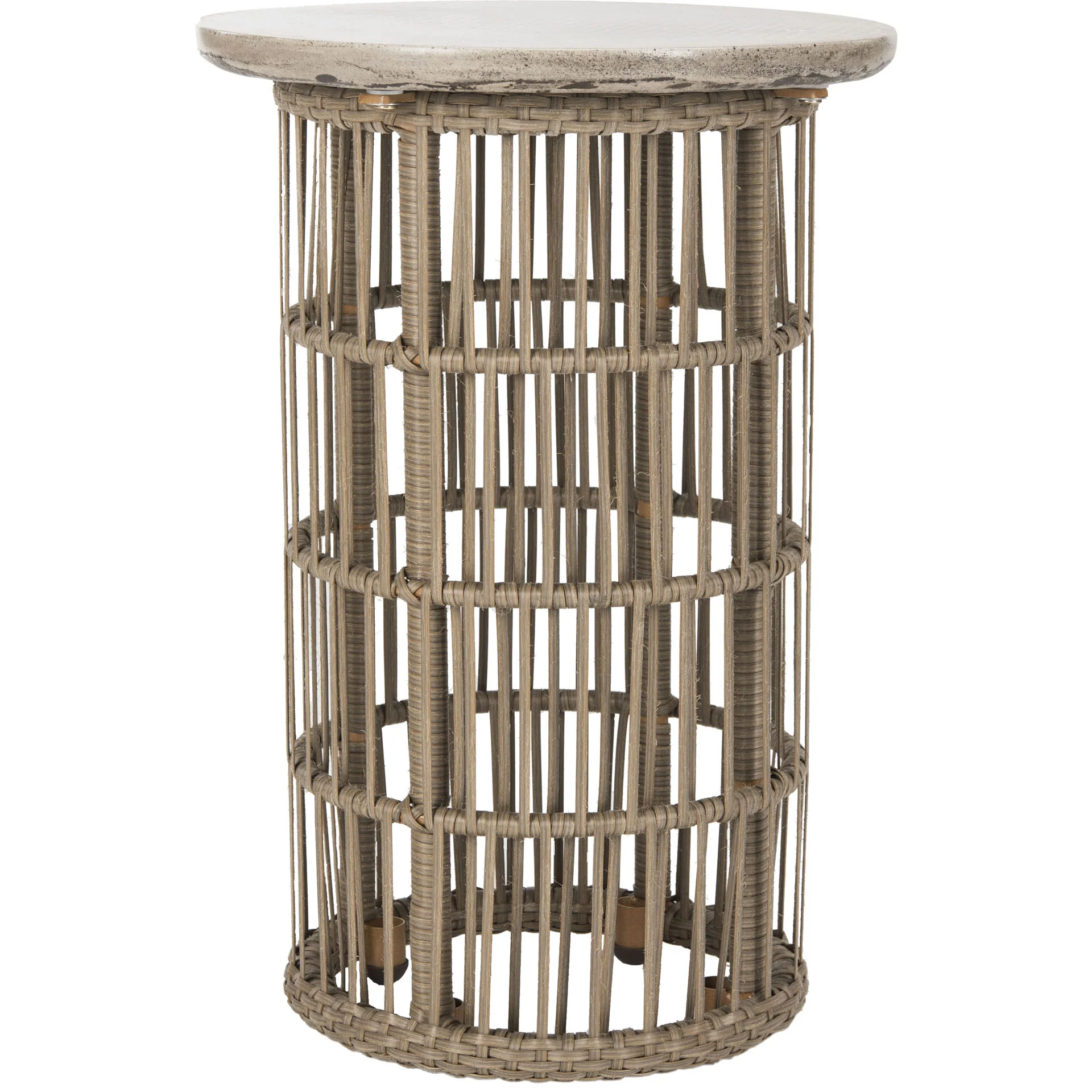 Fairmont Modern Concrete Side Table Dark Gray - Image 2