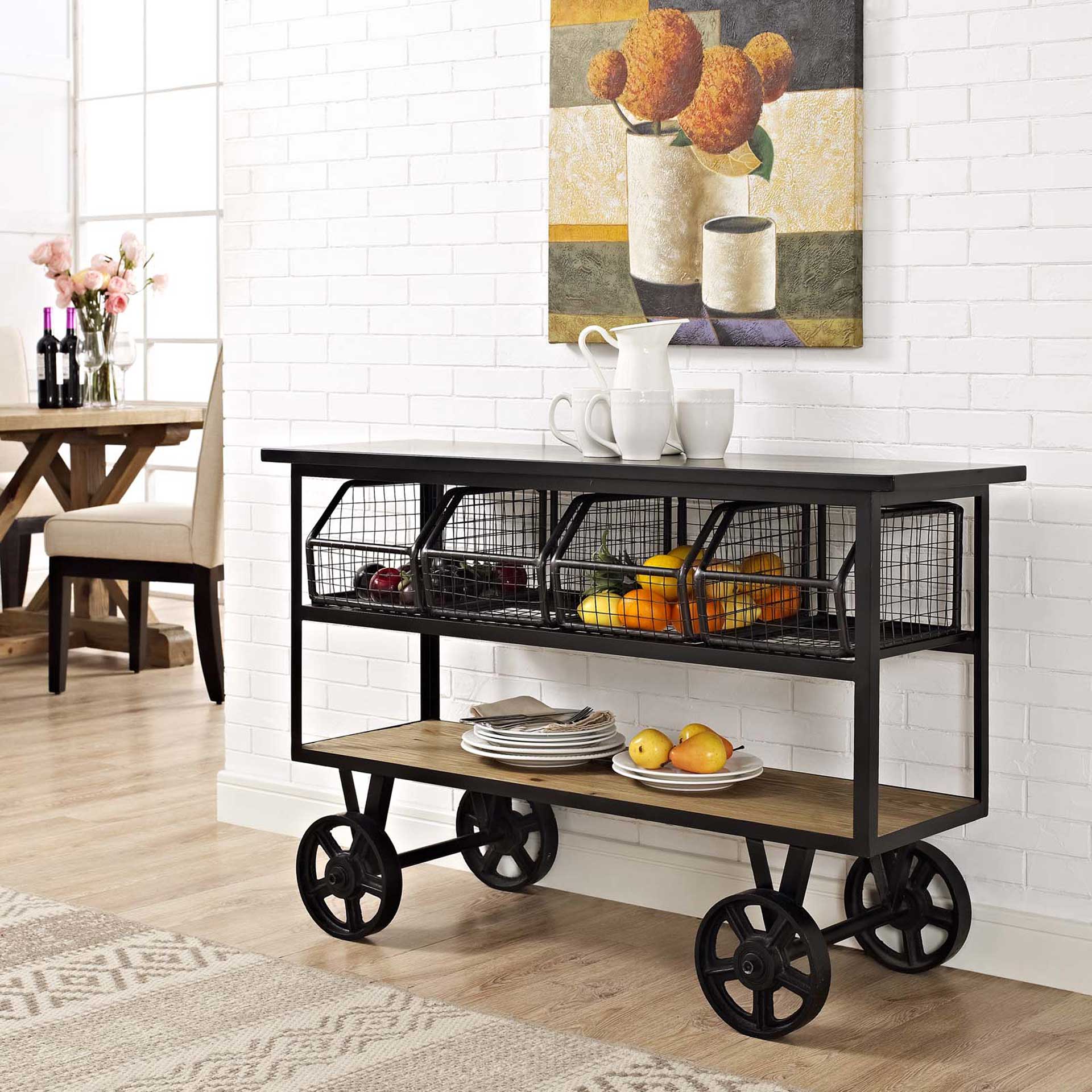 Faith Serving Stand Brown - Image 4