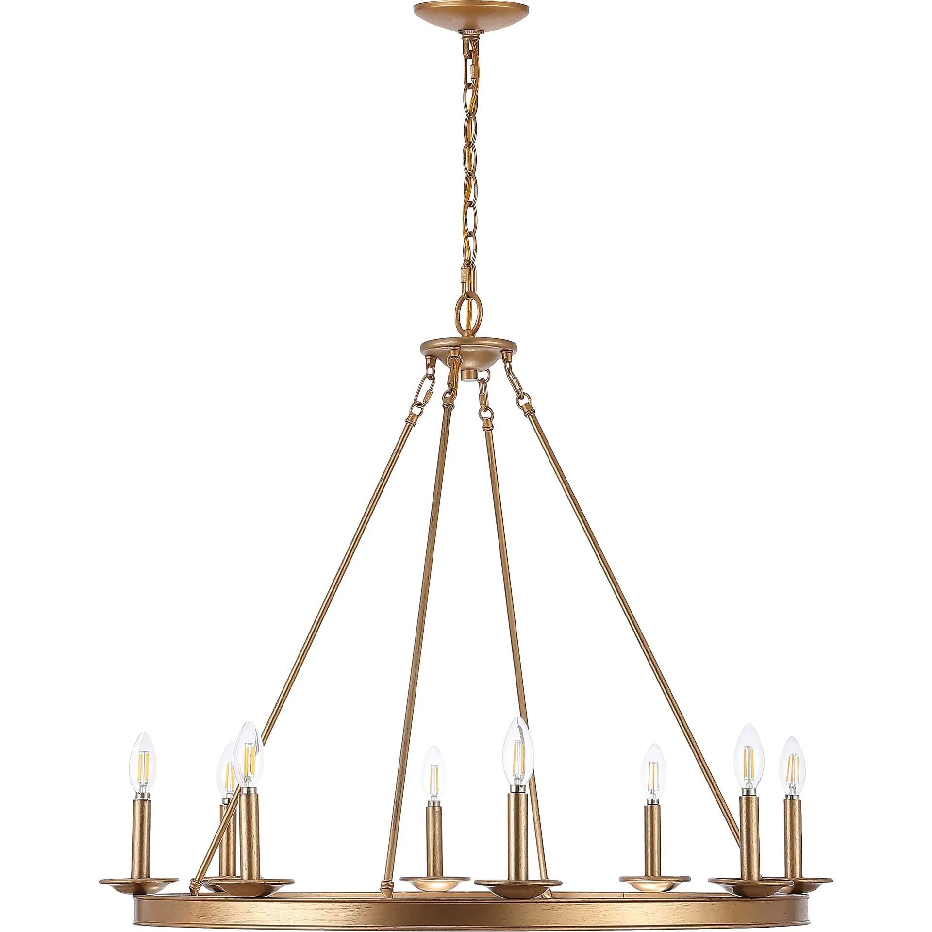 Faryn 8 Light Chandelier Gold Painted - Image 2