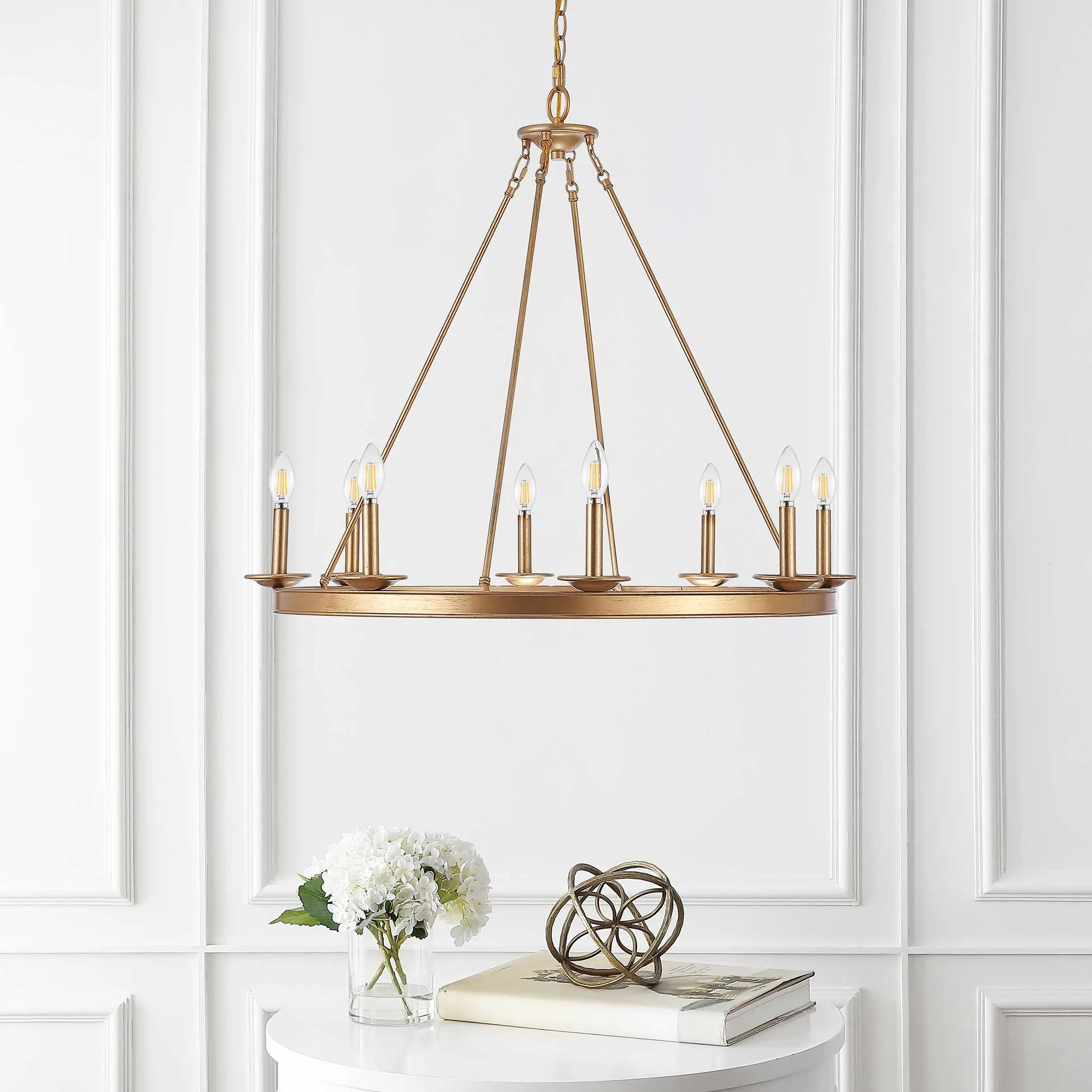 Faryn 8 Light Chandelier Gold Painted - Image 3